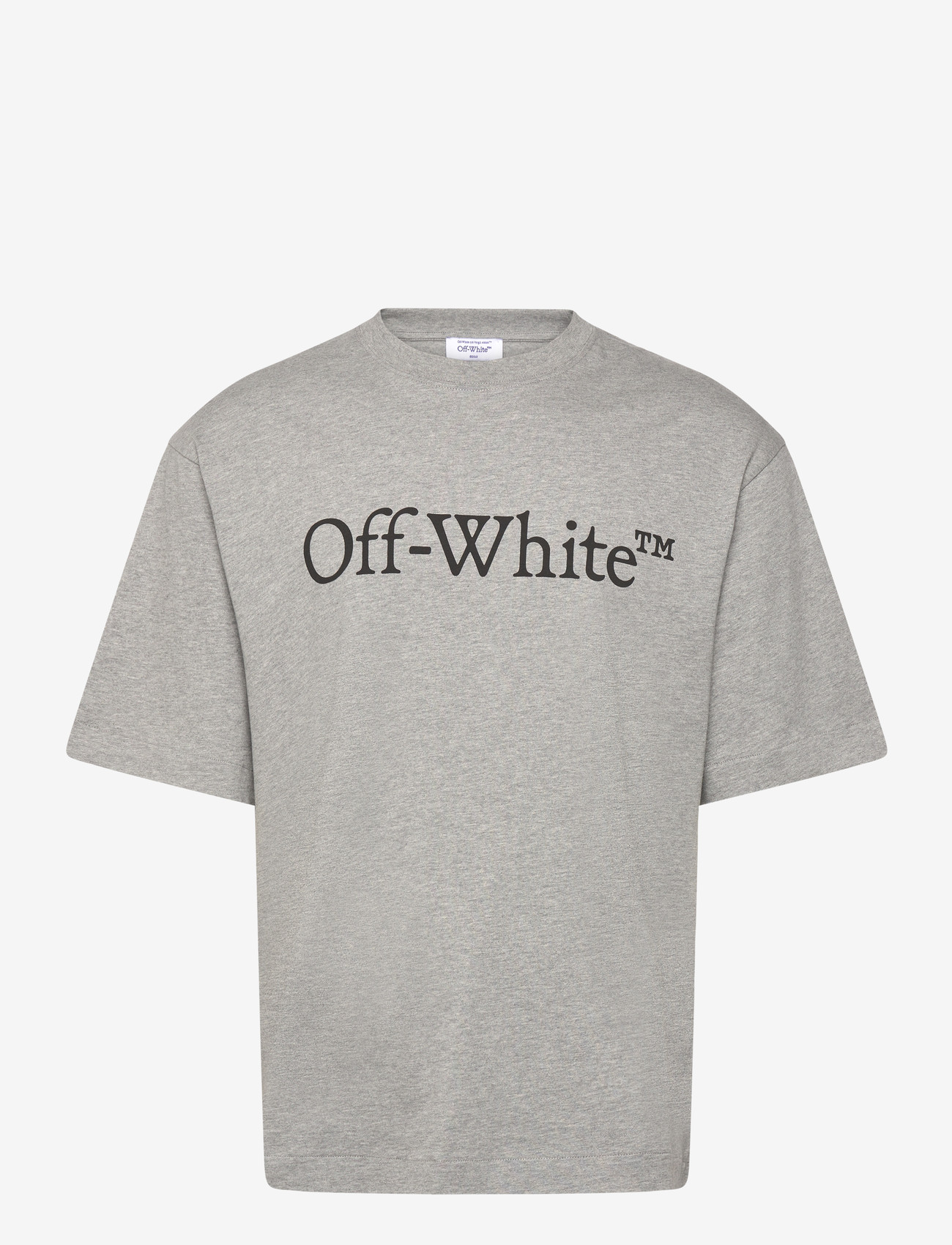 Off-White - BIG BOOKISH SKATE S/S TEE - kortærmede t-shirts - light grey melange-black - 0