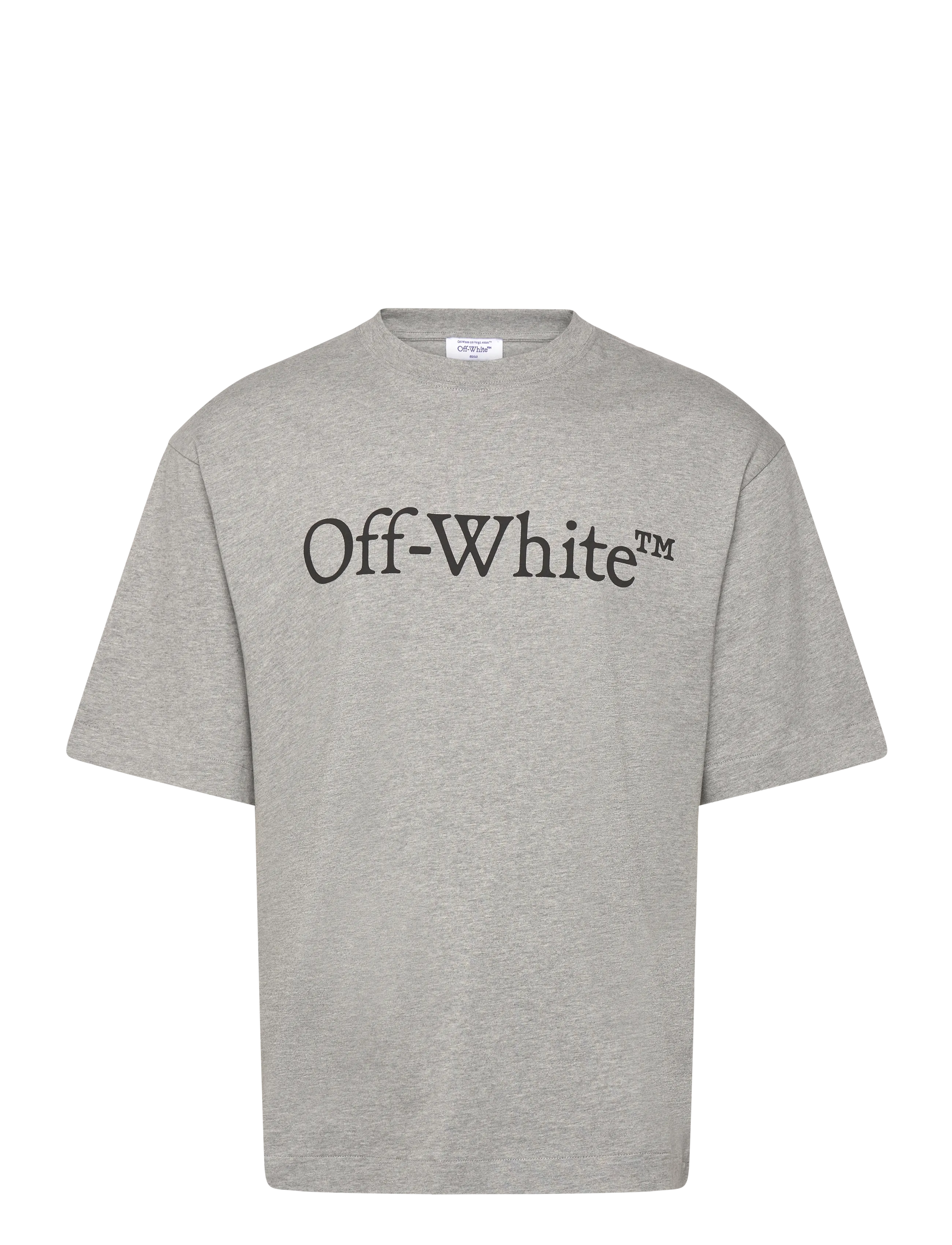 BIG BOOKISH SKATE S/S TEE - LIGHT GREY MELANGE-BLACK