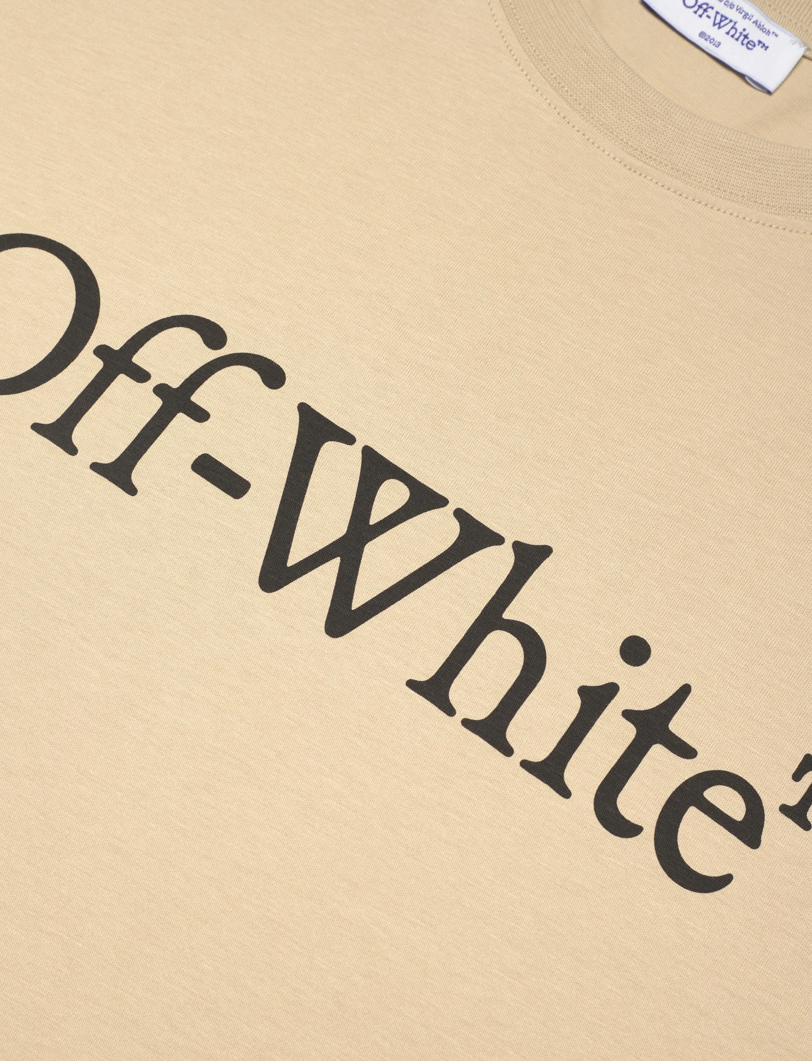 Off-White - BIG BOOKISH SKATE S/S TEE - krótki rękaw - brown rice-black - 2