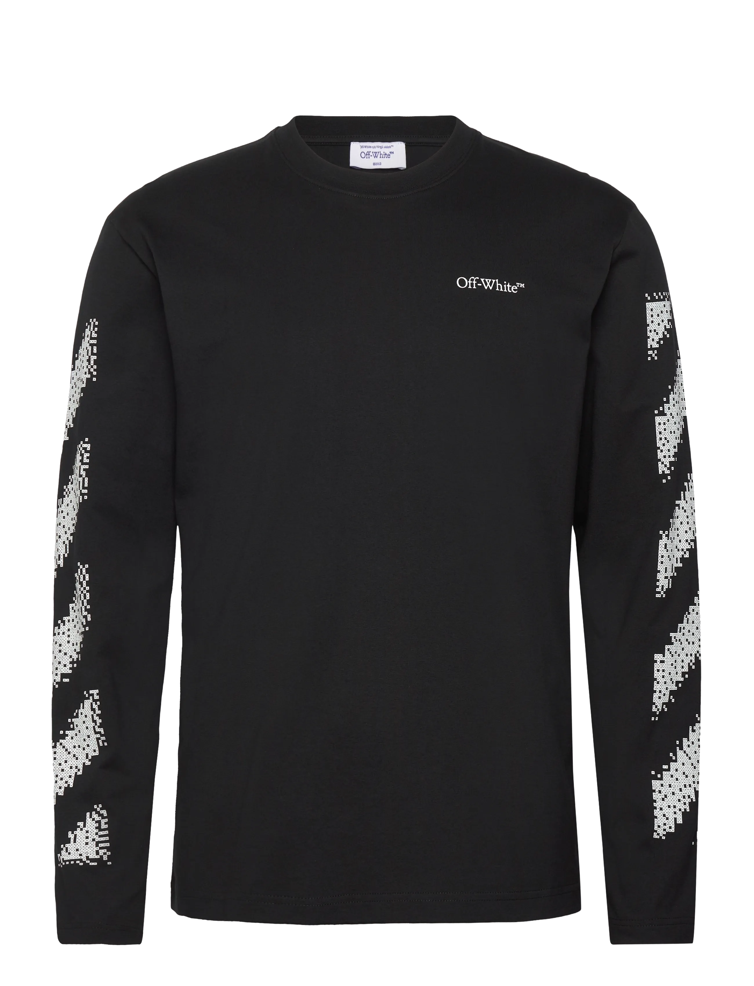 Off-White PIXEL DIAG SKATE L/S TEE - Riided - BLACK-WHITE / black