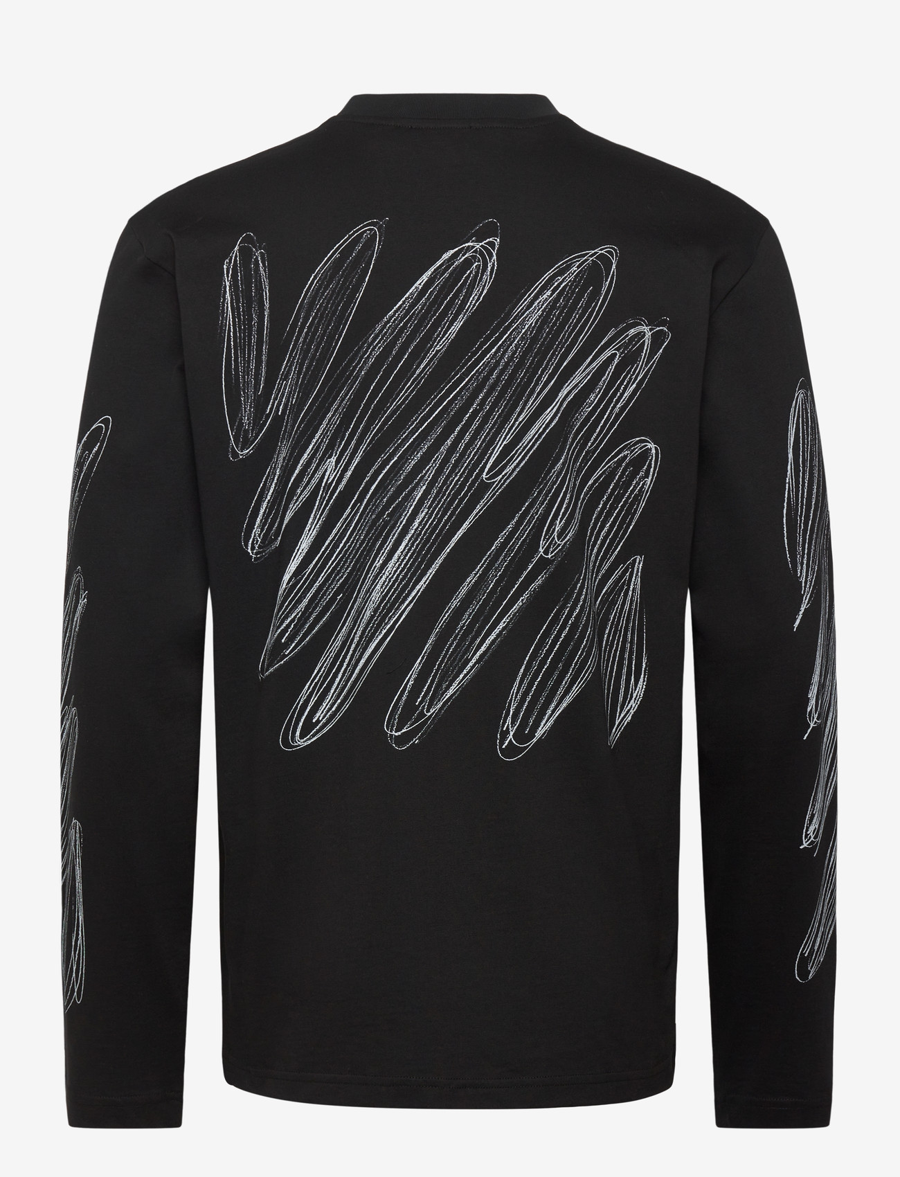 Off-White - SCRIBBLE DIAGS SKATE L/S TEE - långärmade t-shirts - black-white - 1
