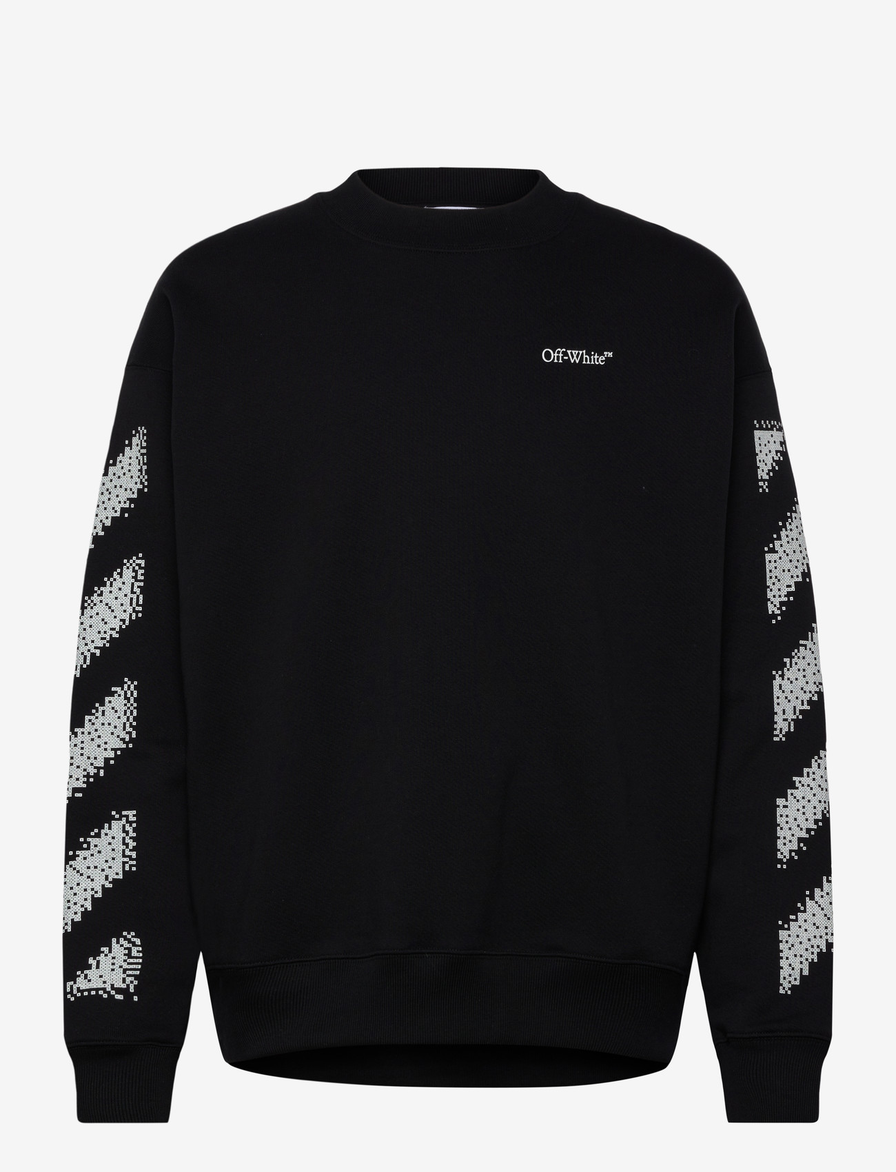 Off-White - PIXEL DIAG SKATE CREWNECK - shop by style - black-white - 0