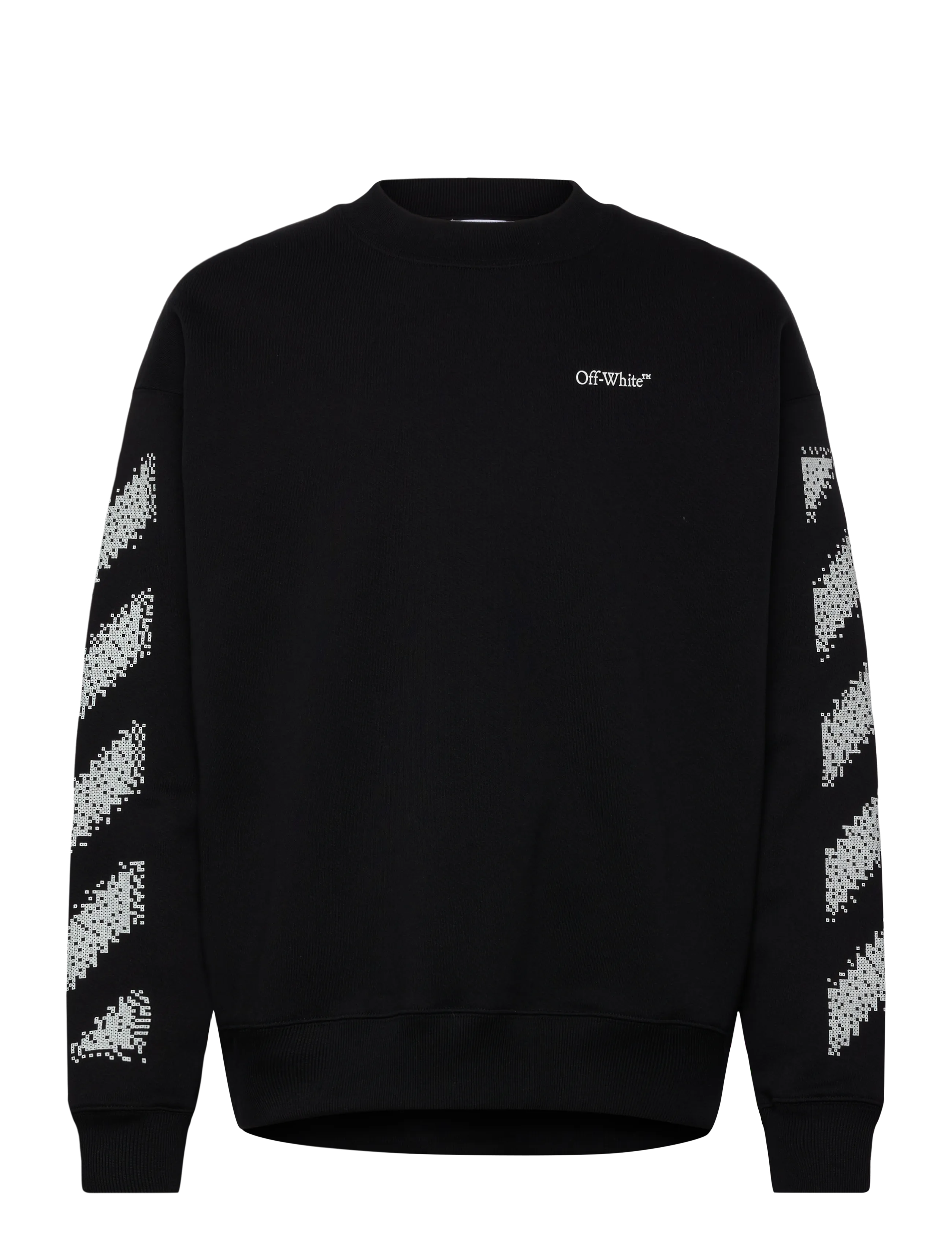 Off-White PIXEL DIAG SKATE CREWNECK - Kläder - BLACK-WHITE / black