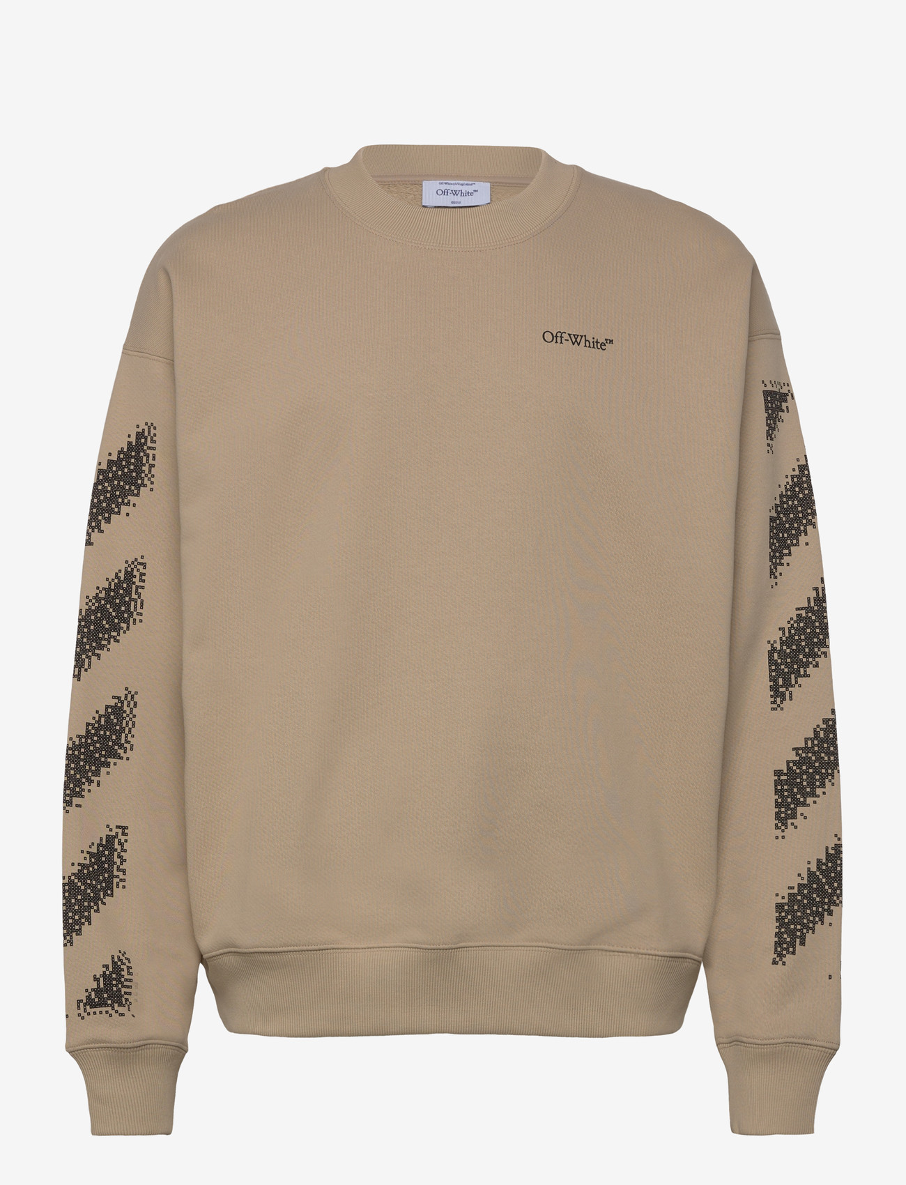 Off-White - PIXEL DIAG SKATE CREWNECK - nach stil kaufen - brown rice-black - 0