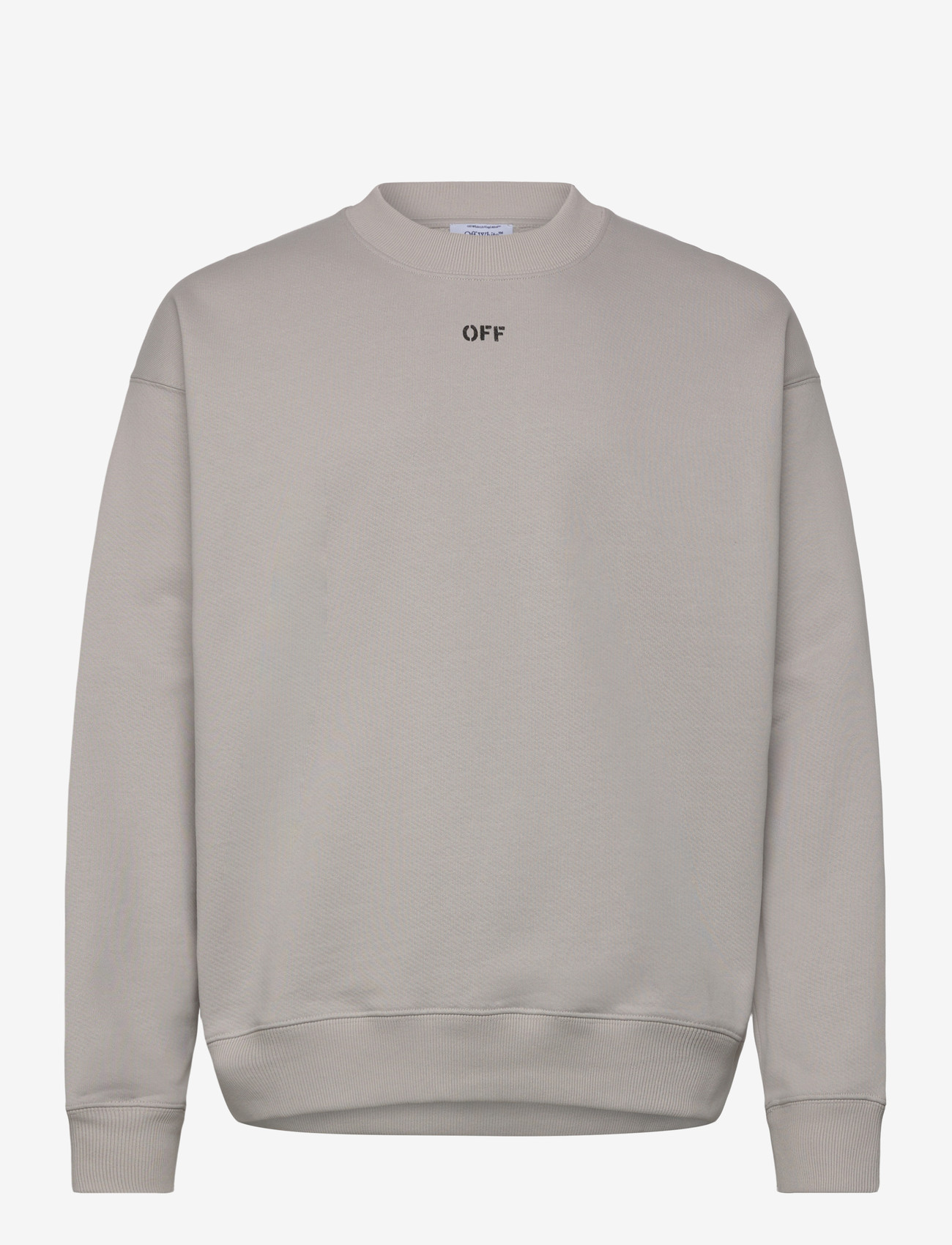 Off-White - OFF STAMP SKATE CREWNECK - kläder - light stone-black - 0