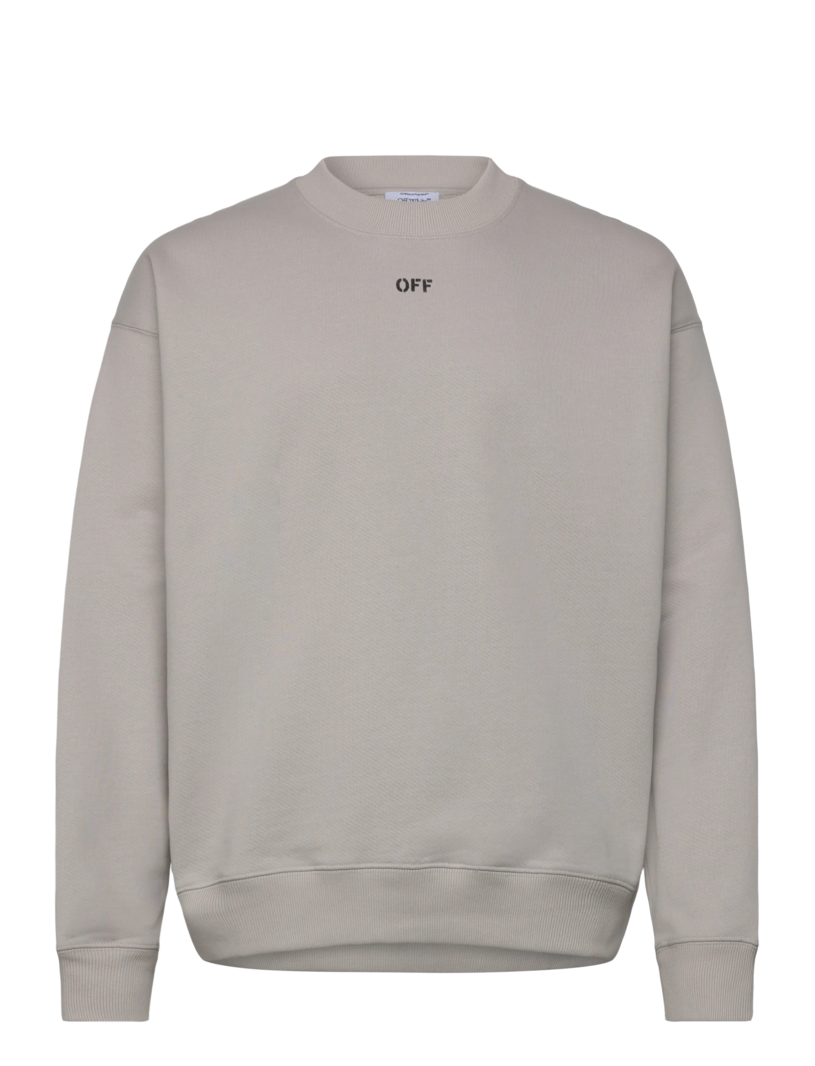 Off-White OFF STAMP SKATE CREWNECK - Kläder - LIGHT STONE-BLACK / beige