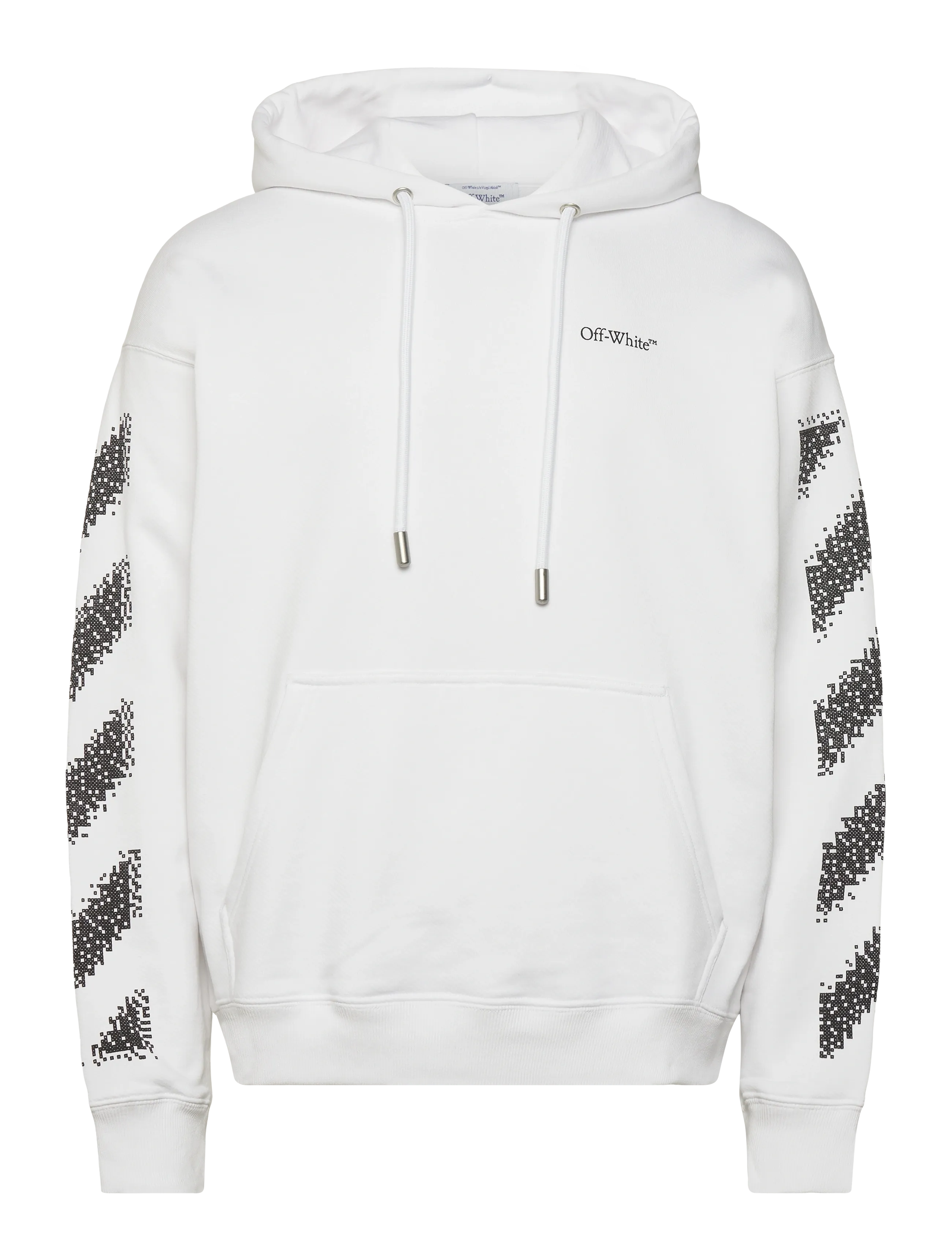 Off-White PIXEL DIAG SKATE HOODIE - Designers - WHITE-BLACK / white
