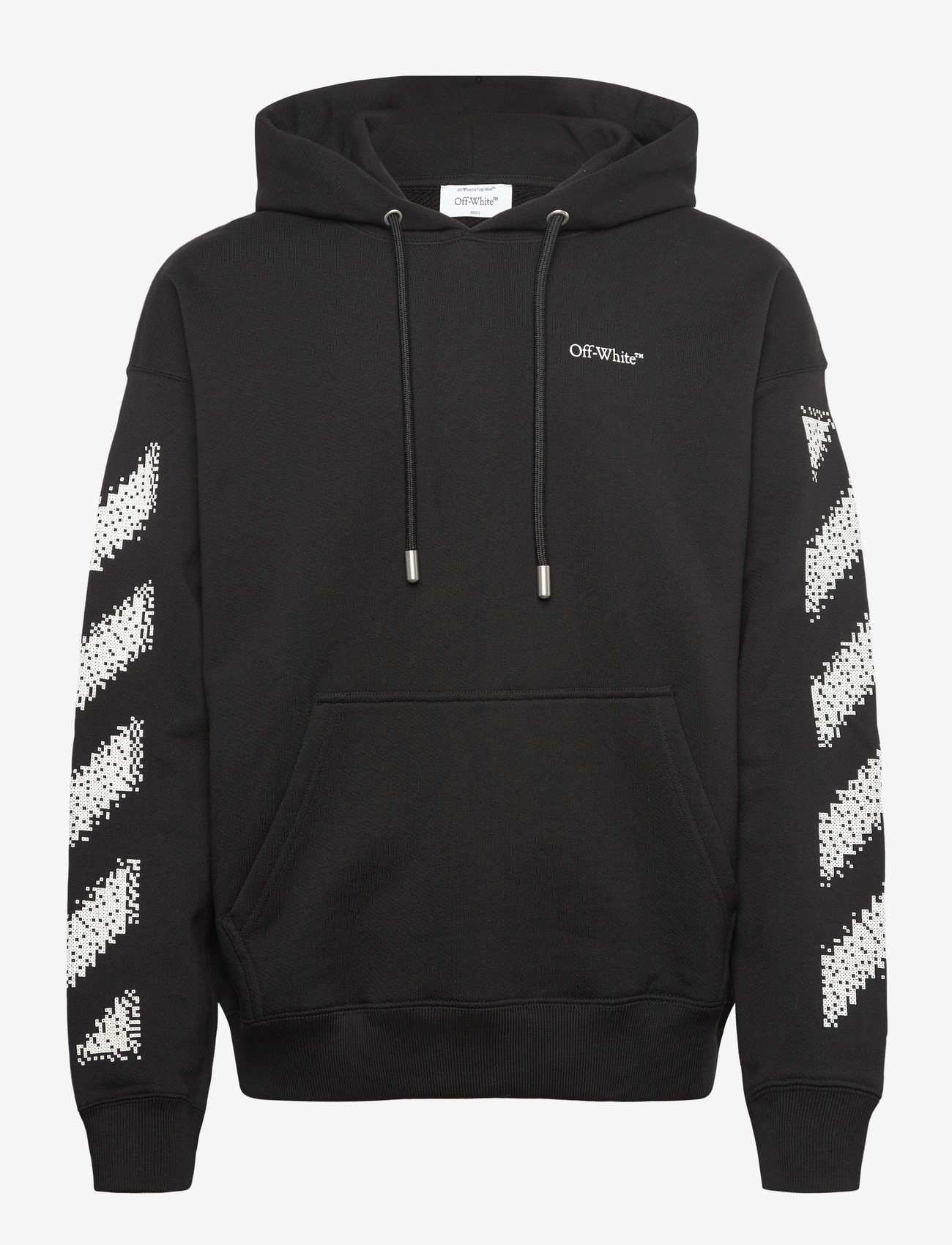Off-White - PIXEL DIAG SKATE HOODIE - hættetrøjer - black-white - 0