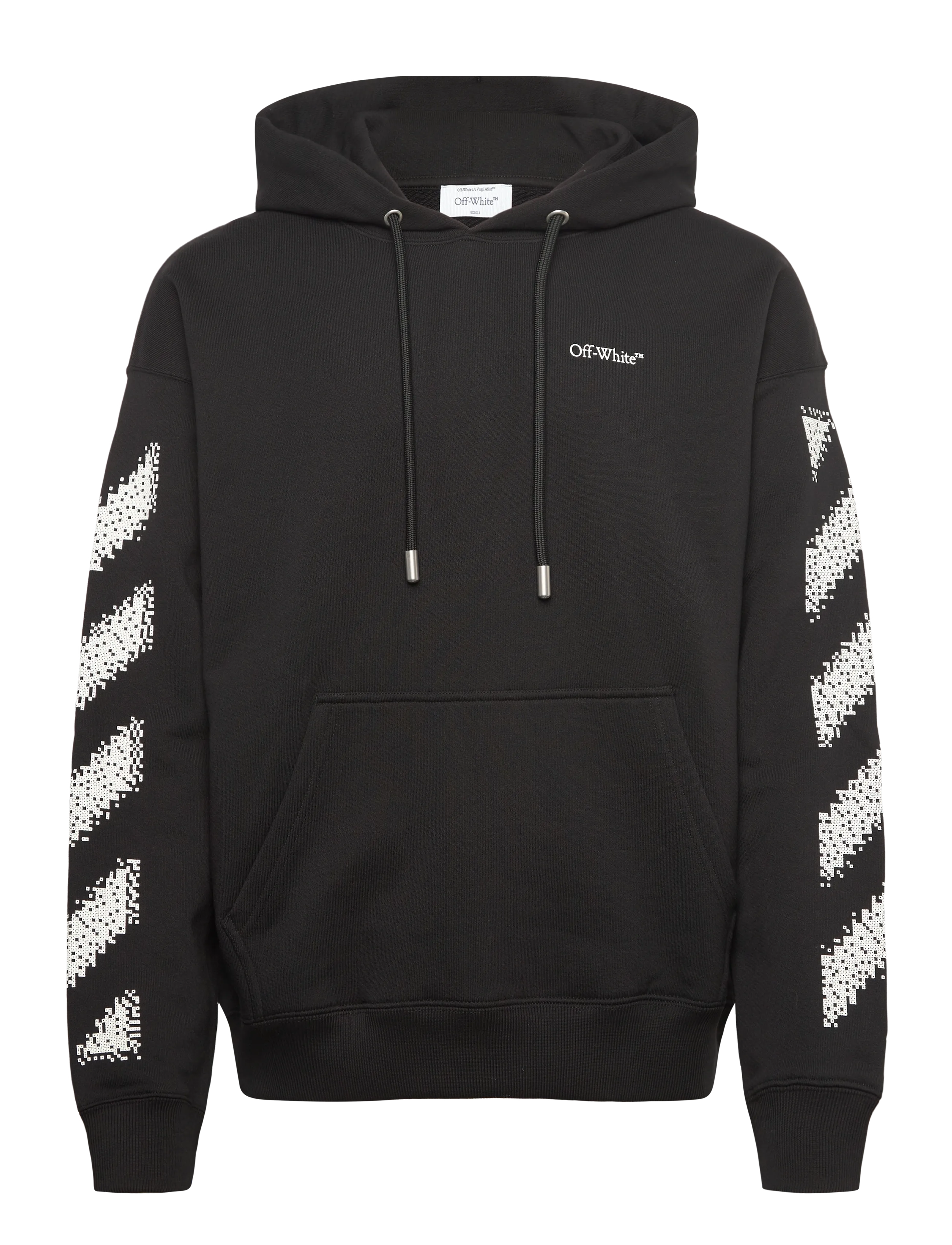 Off-White PIXEL DIAG SKATE HOODIE - Riided - BLACK-WHITE / black