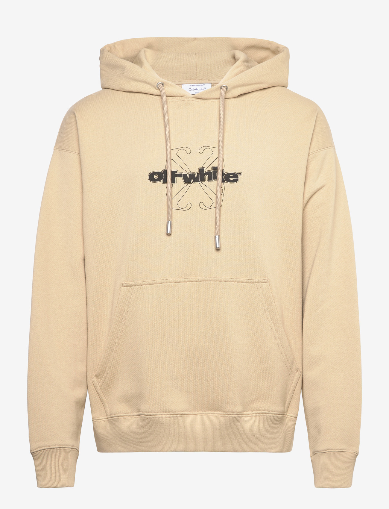Off-White - FRONTAL ARROW SKATE HOODIE - kapuutsiga dressipluusid - brown rice-black - 0