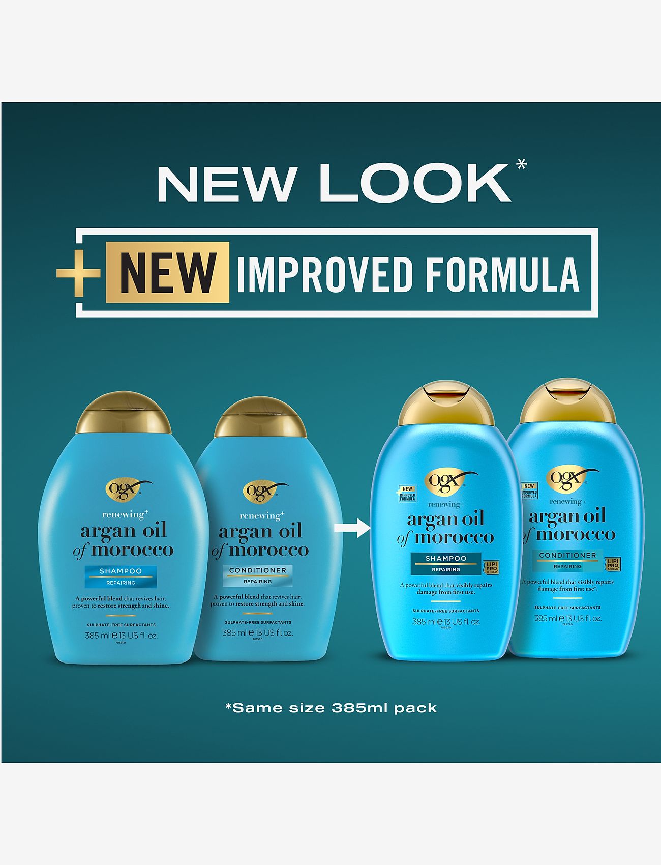 Ogx - Argan Oil Schampoo 385 ml - Šampūnas - clear - 1