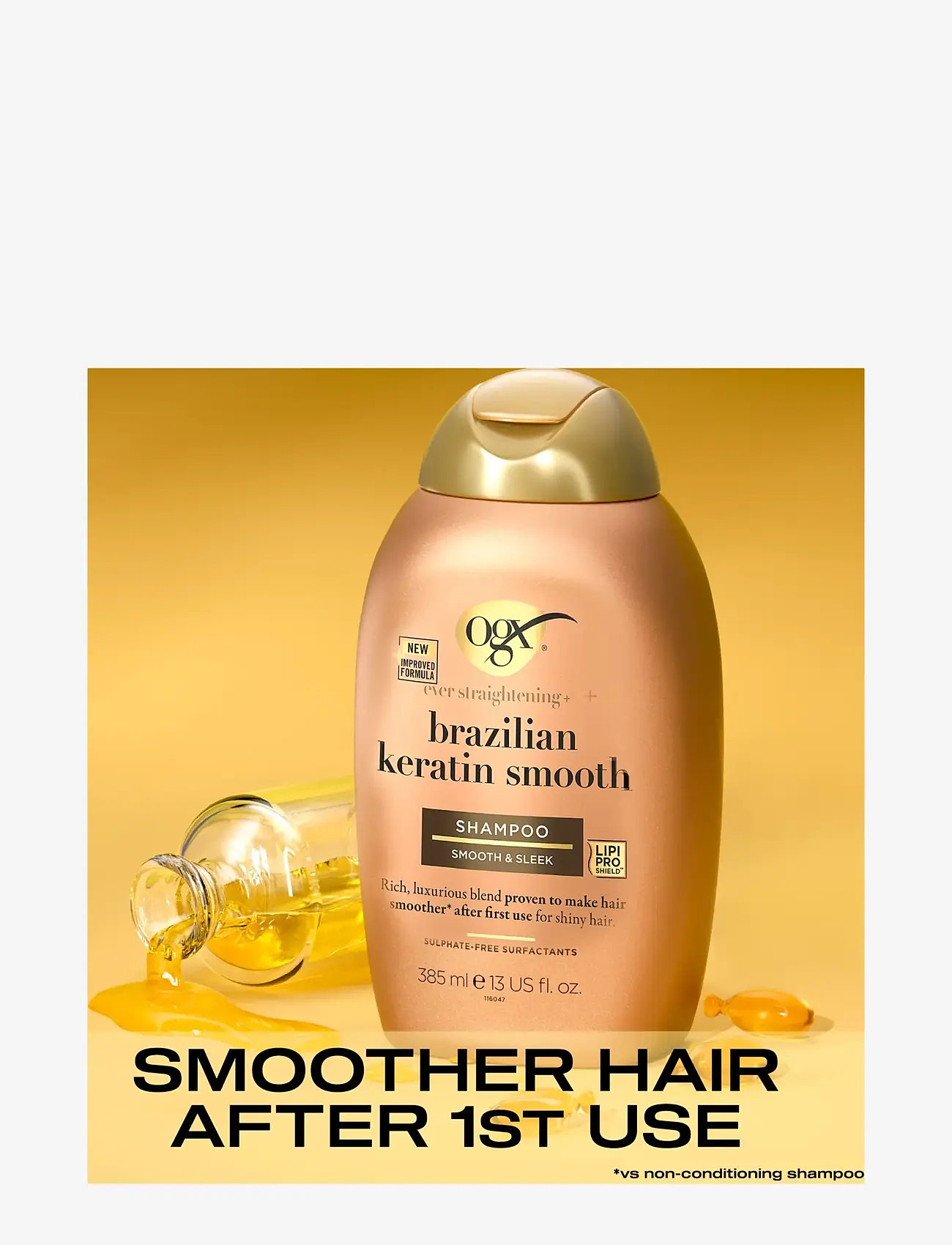 Ogx - Brazilian Keratin Balsam 385 ml - balsam & conditioner - clear - 3