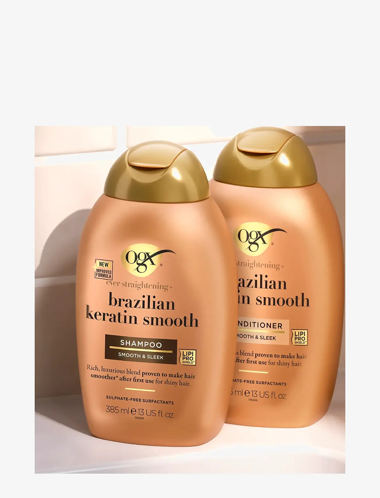 Ogx - Brazilian Keratin Balsam 385 ml - balsam & conditioner - clear - 4