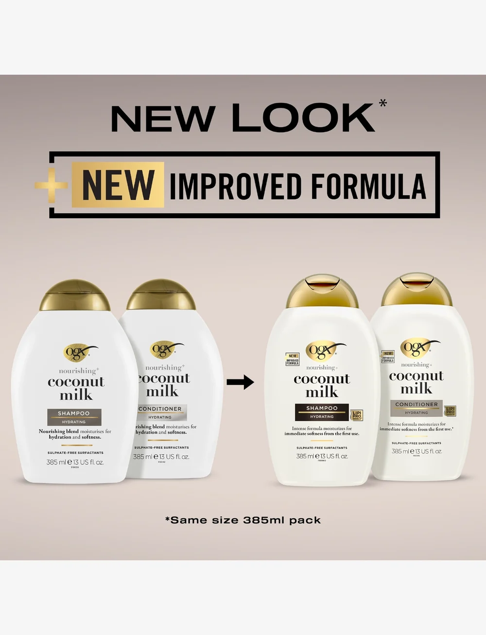 Ogx - Coconut Milk Shampoo 385 ml - Šampoon - clear - 3