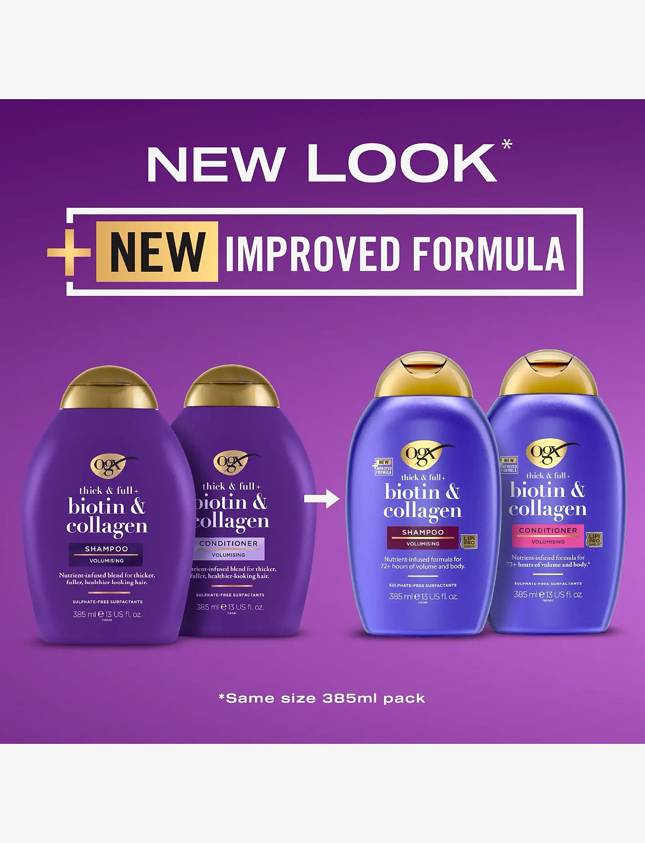 Ogx - Biotin & Collagen Balsam 385 ml - kondicionierius - clear - 2