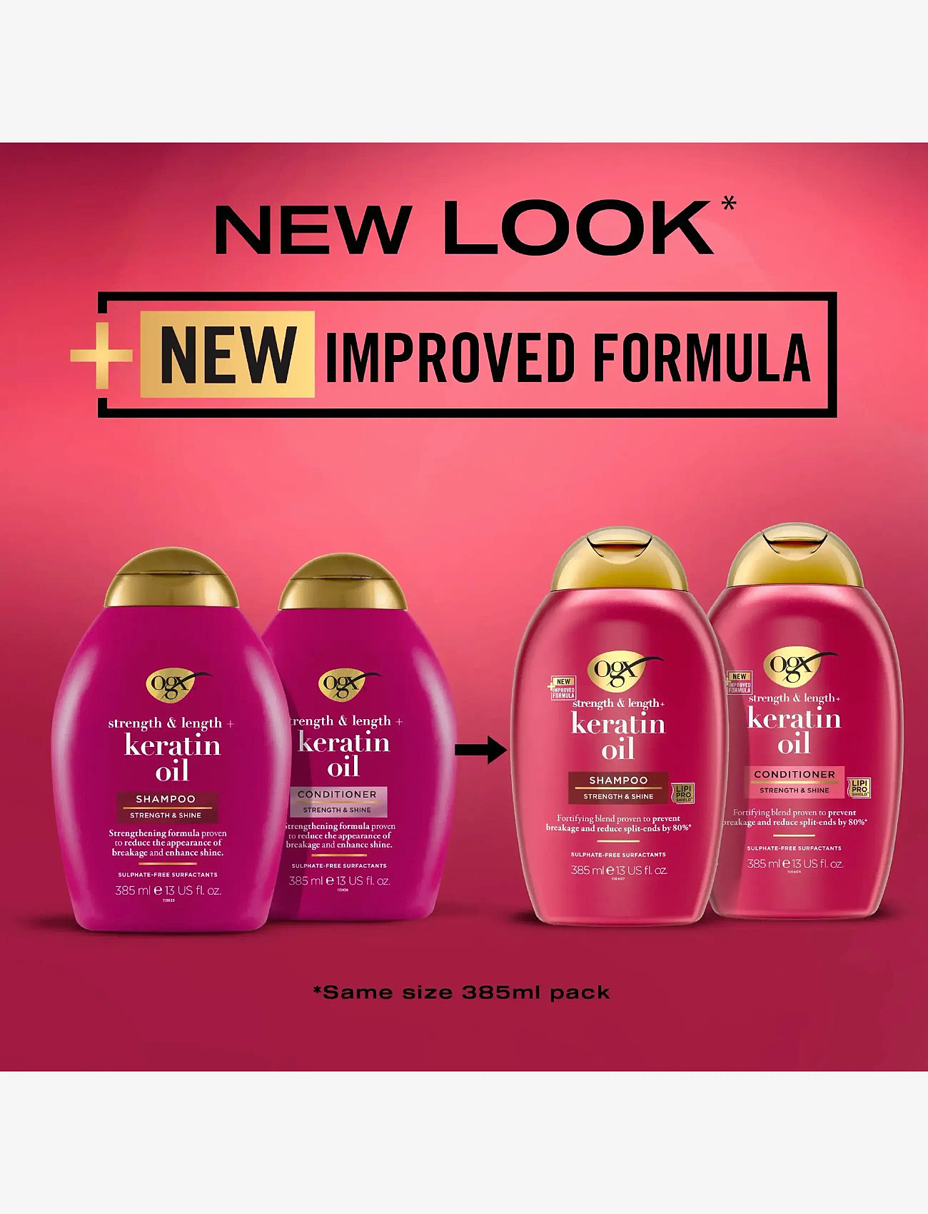 Ogx - Keratin Oil Shampoo 385 ml - shampoo - clear - 2