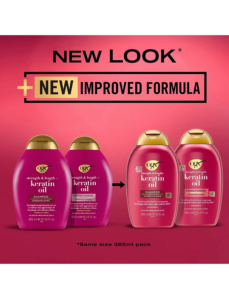 Ogx - Keratin Oil Shampoo 385 ml - Šampoon - clear - 2