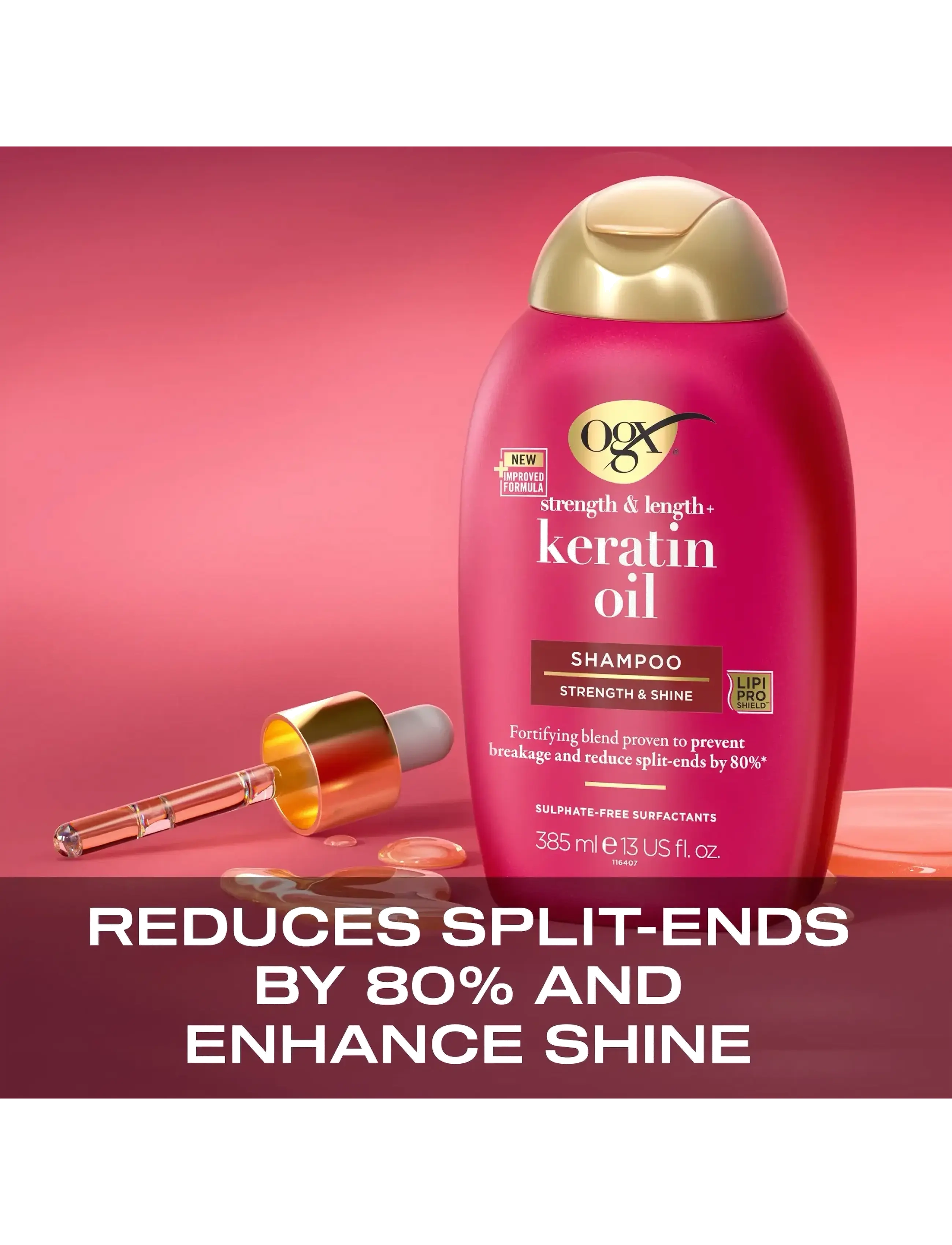 Ogx - Keratin Oil Shampoo 385 ml - shampoo - clear - 3