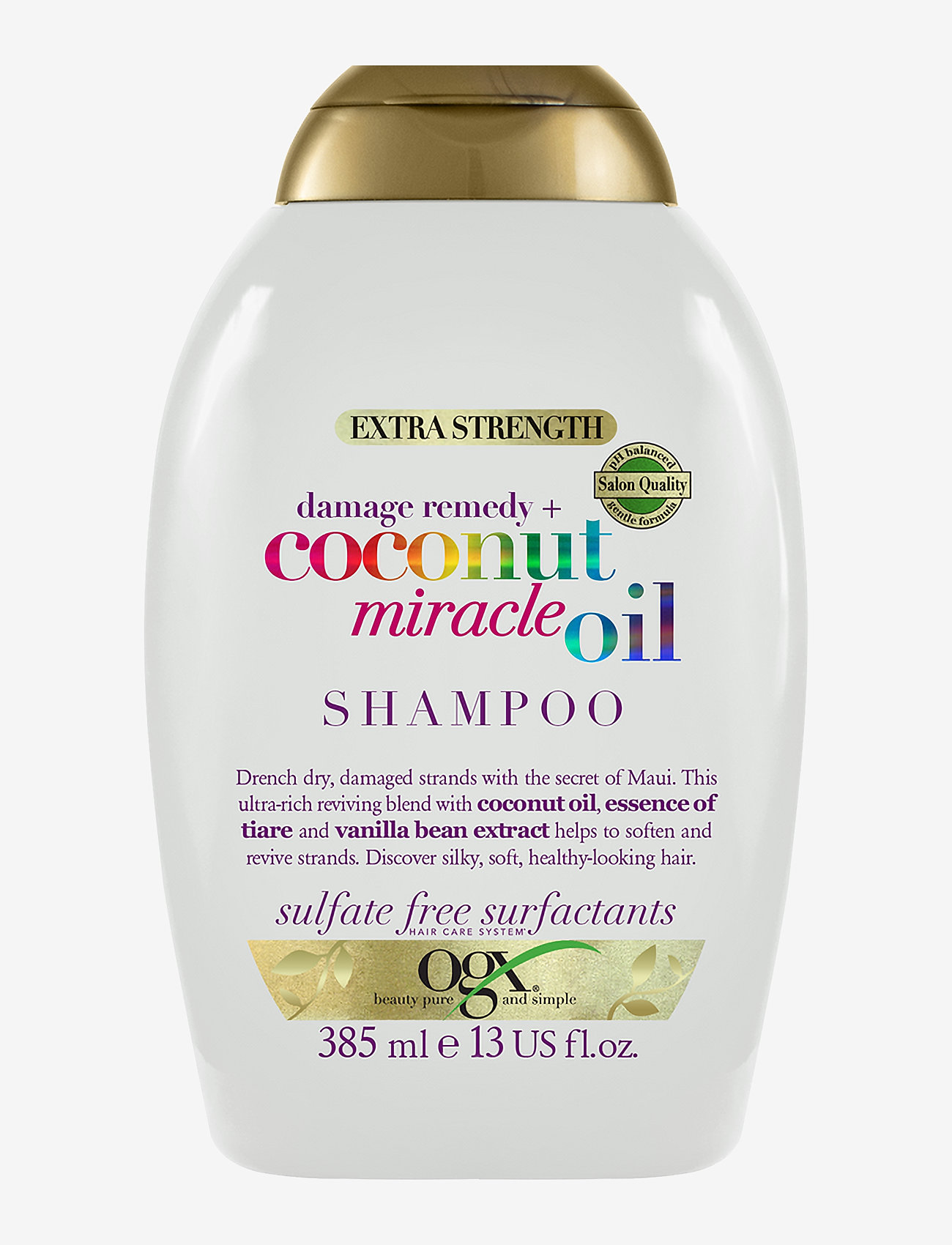 Ogx - Coconut Miracle Oil Shampoo 385 ml - shampoo - clear - 0