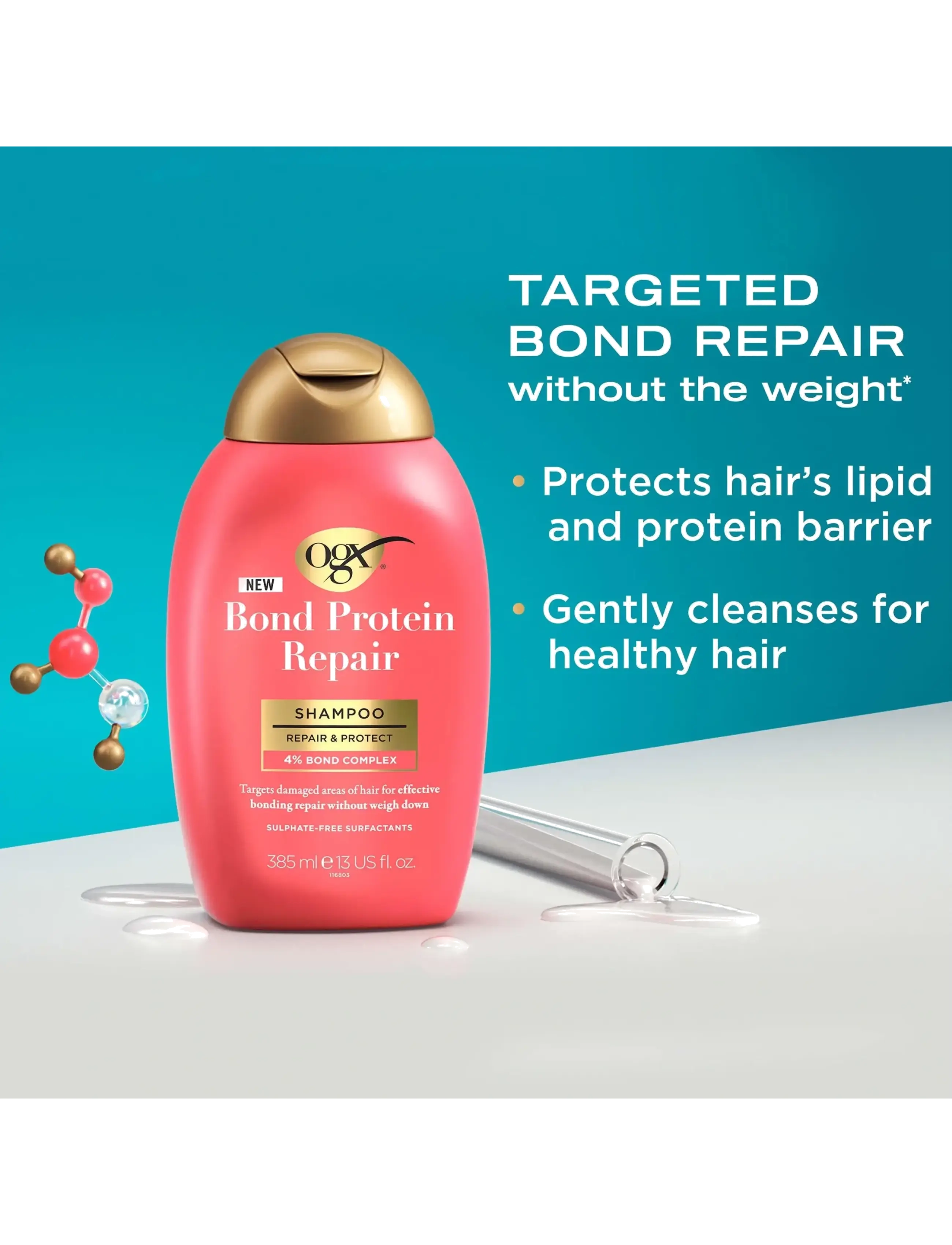Ogx - Bond Repair Shampoo 385 ml - Šampūni - clear - 2
