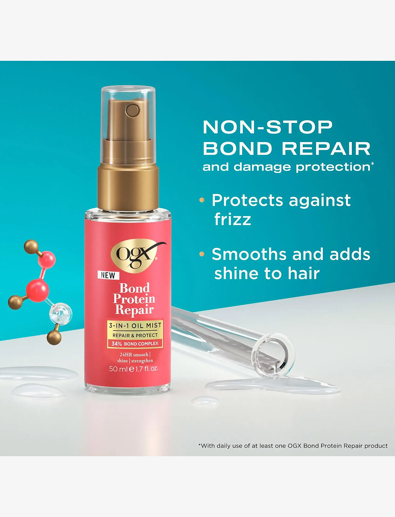 Ogx - Bond Repair 3-in-1 Oil Mist 50 ml - hår - clear - 2