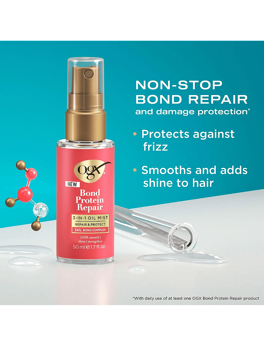 Ogx - Bond Repair 3-in-1 Oil Mist 50 ml - juukseõlid - clear - 2