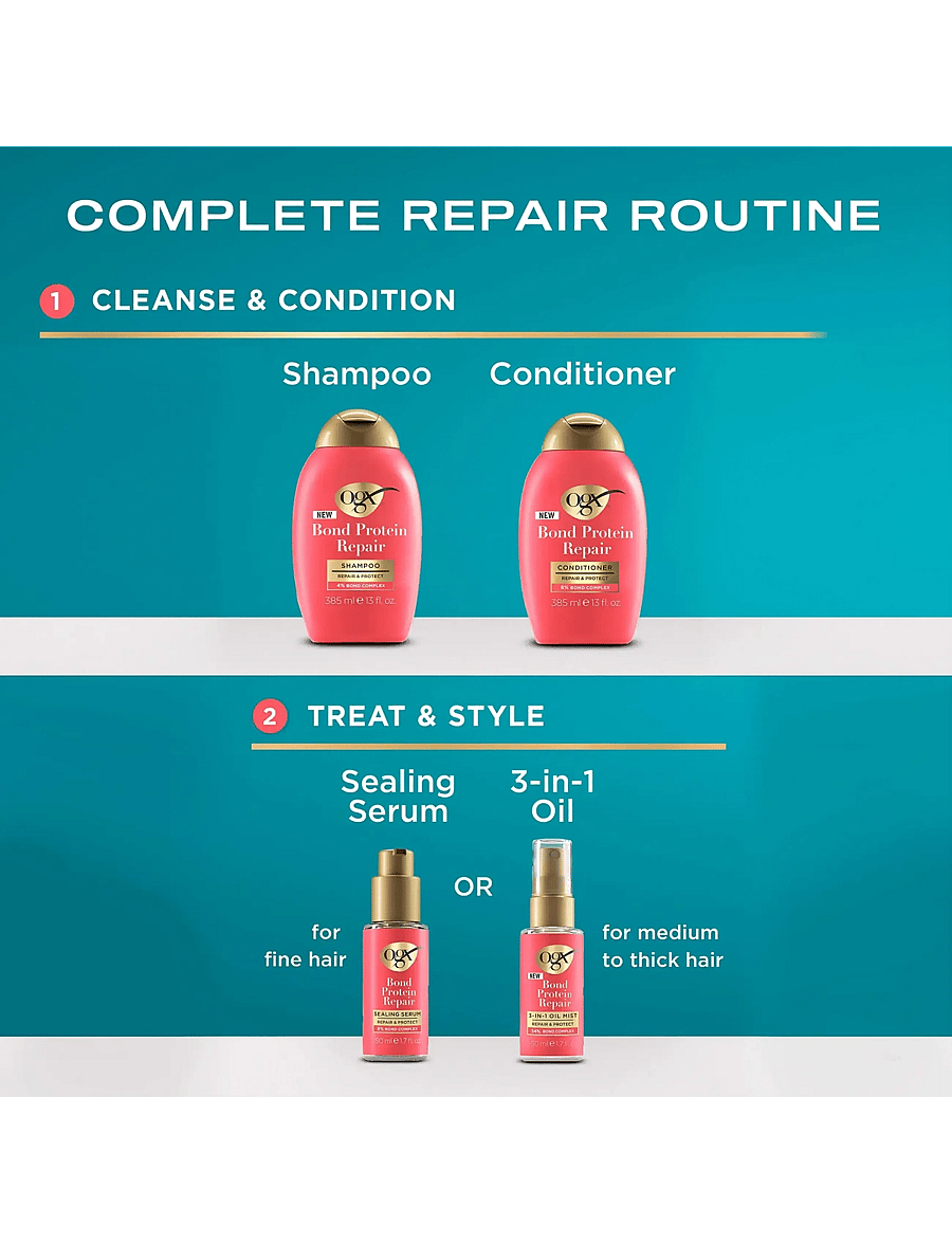Ogx - Bond Repair 3-in-1 Oil Mist 50 ml - juukseõlid - clear - 4