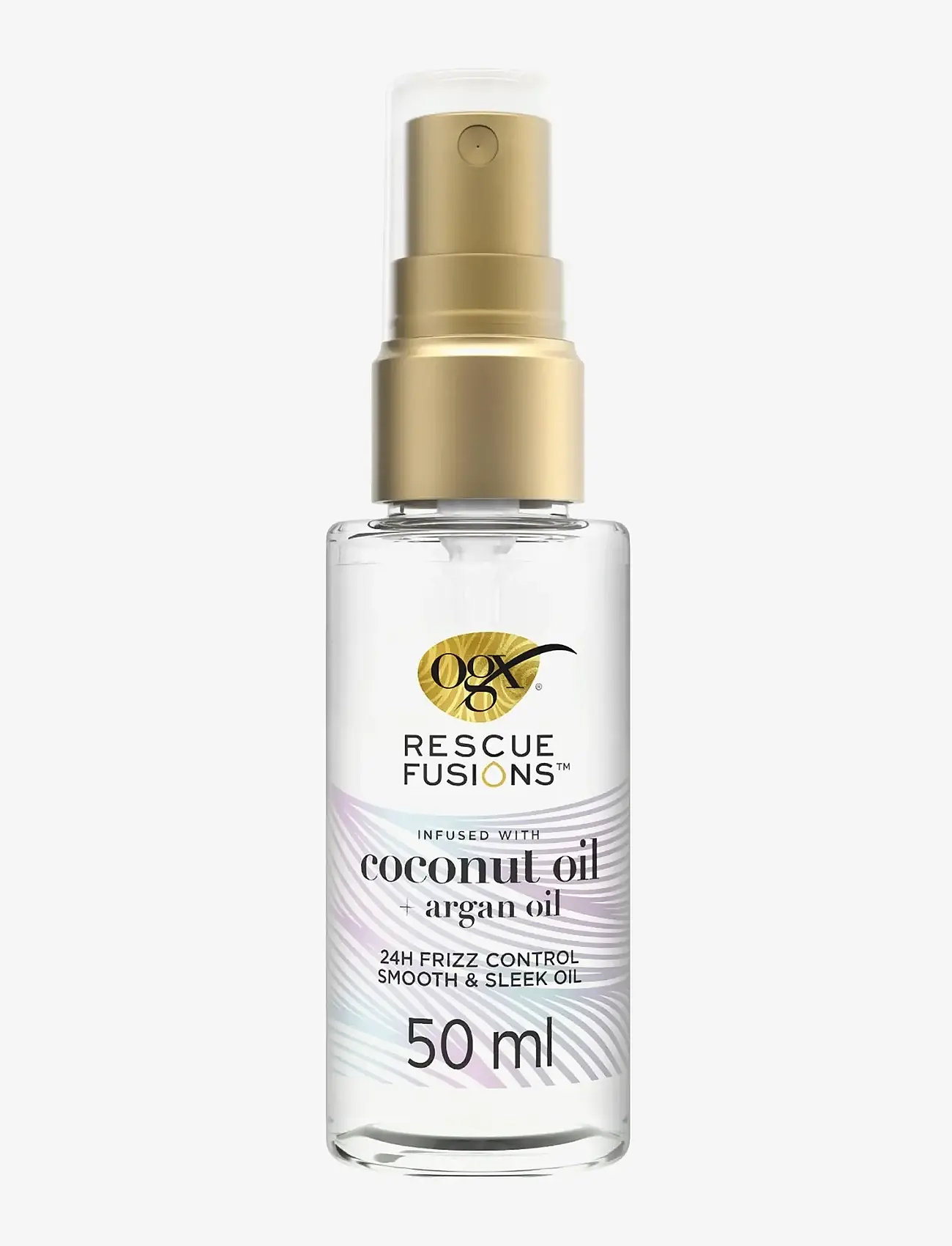 Ogx - Rescue Fusions 24hr Frizz Control Smooth and Sleek Oil 50 ml - hår - clear - 1