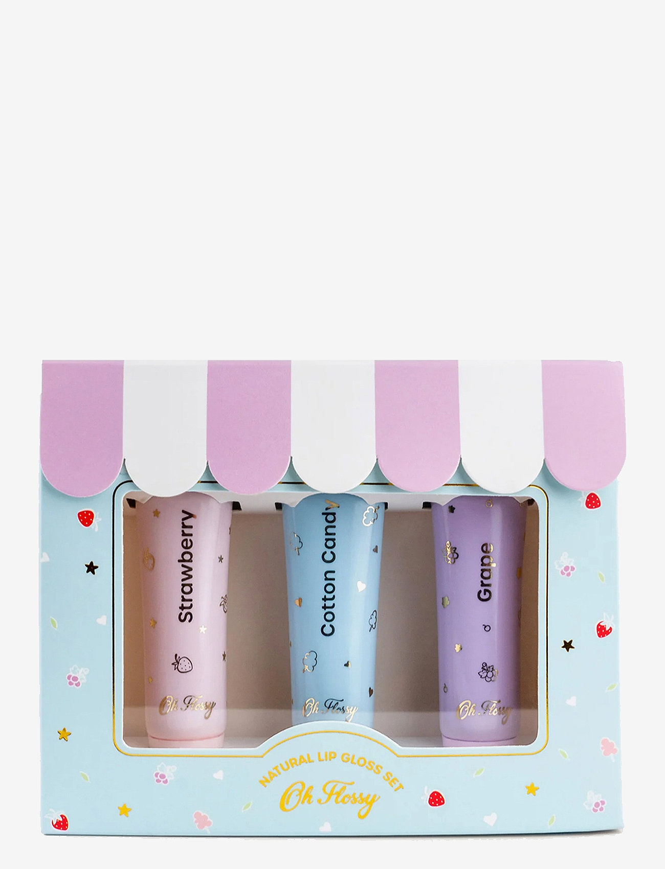 Oh Flossy - Natural Lip Gloss Set - Set of 3 - makeup - multi - 1