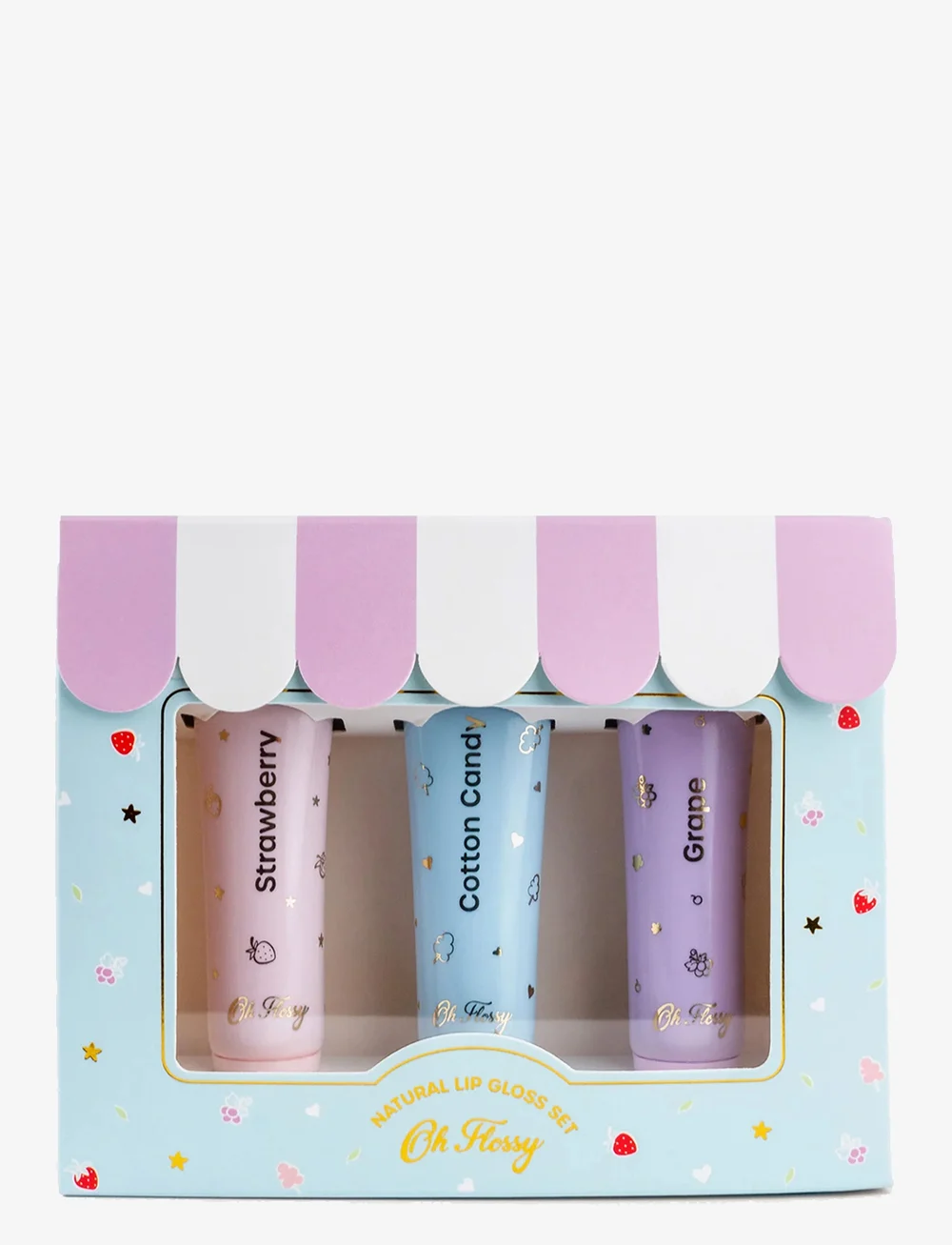 Oh Flossy - Natural Lip Gloss Set - Set of 3 - meik - multi - 1