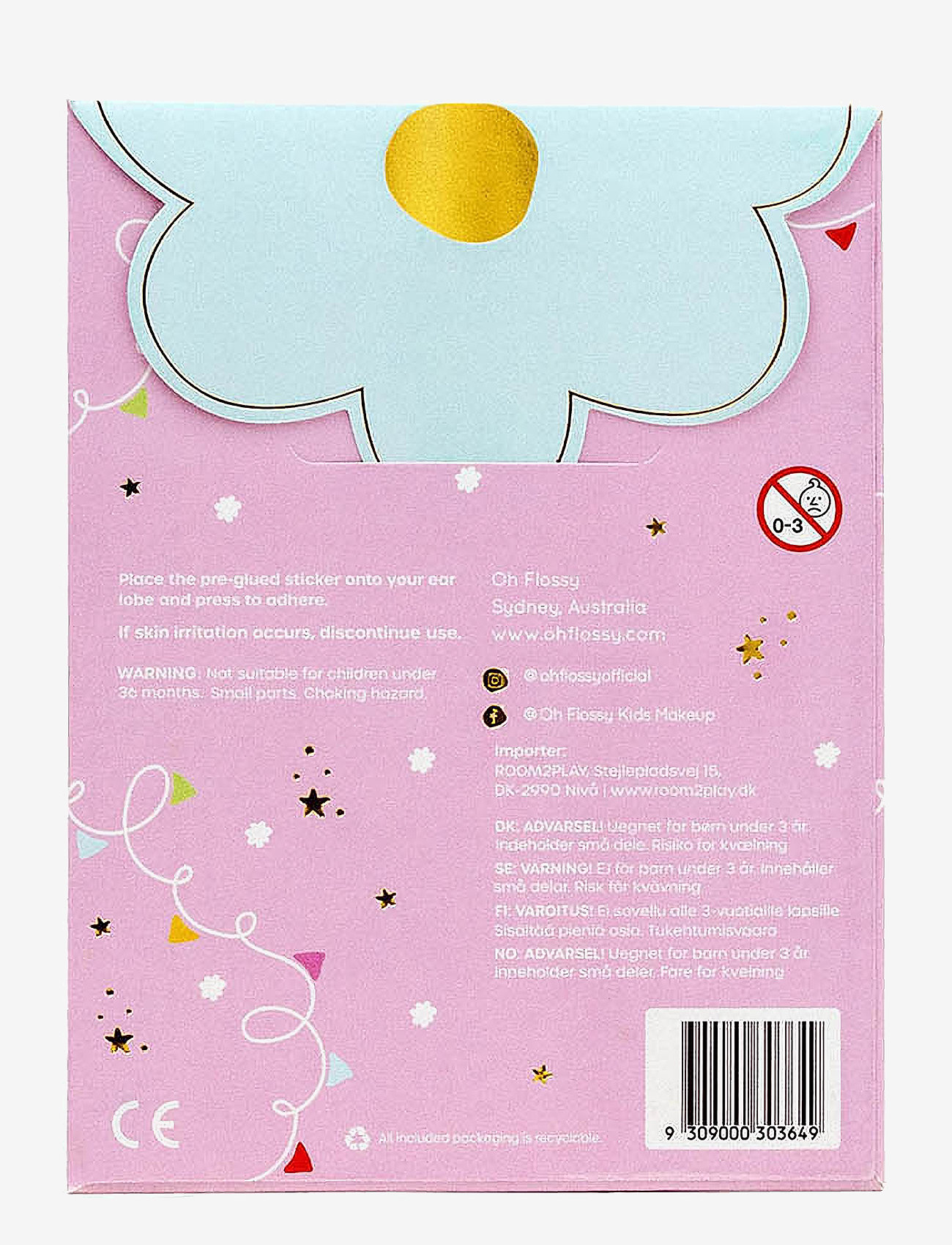 Oh Flossy - Stick-On Earrings - earrings - multi - 1