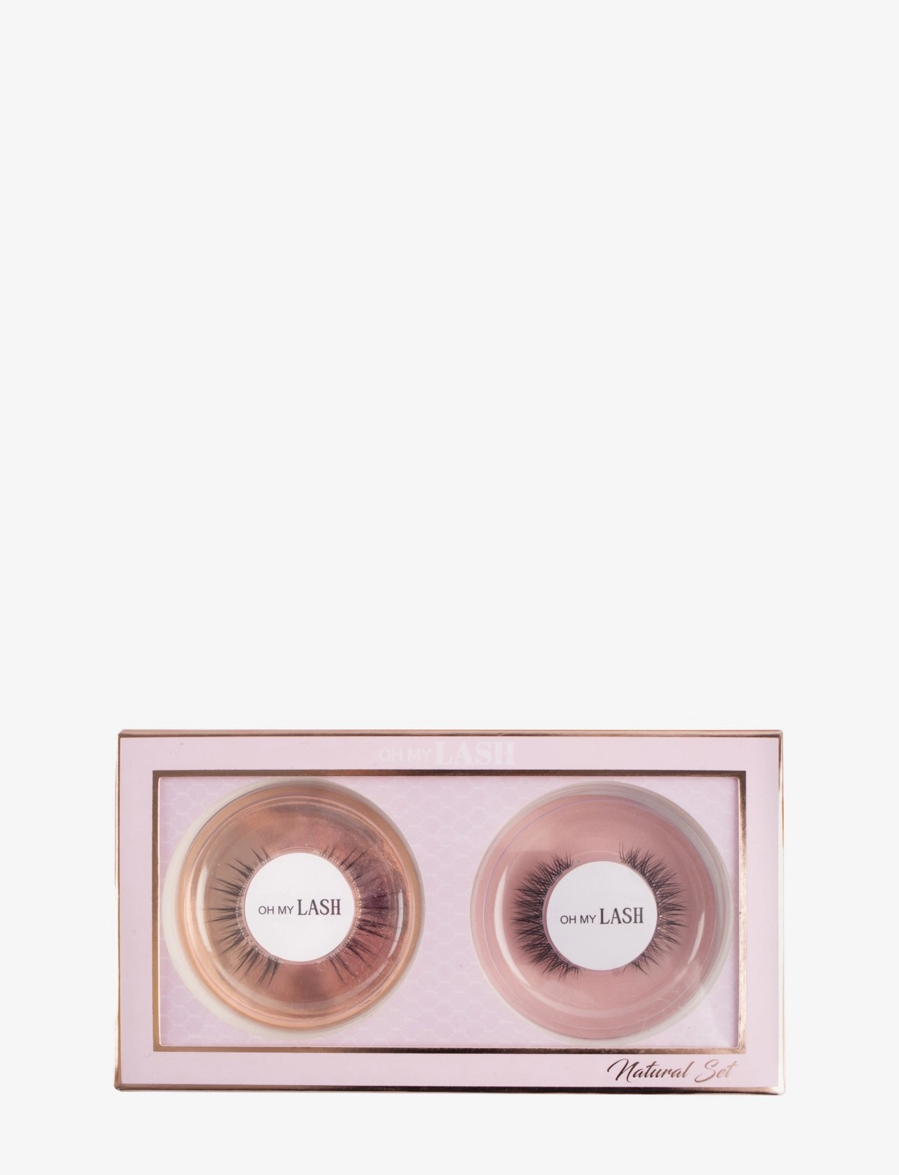Oh My Lash Faux Mink Strip Lashes Natural Set, Vippe, Sort, Str: 4 pcs