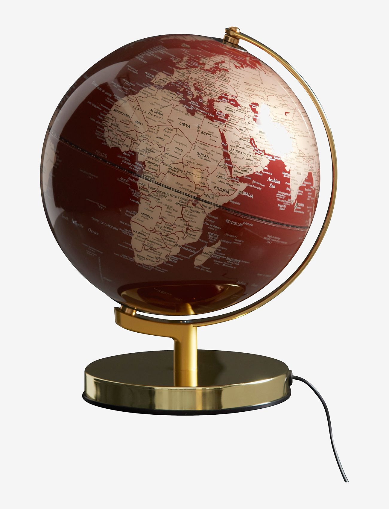 O&L Globe Hell Rot 25 Cm Patterned - One Size - Unisex