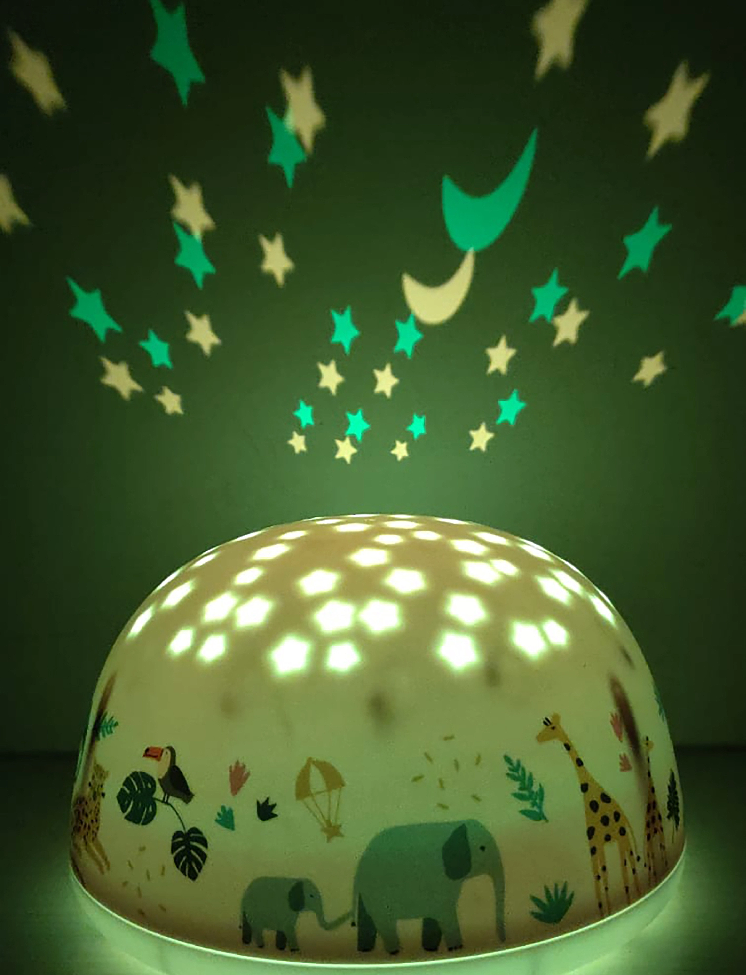 Olala Boutique - Sirius Nightlight with starry sky - Safari - white - 3
