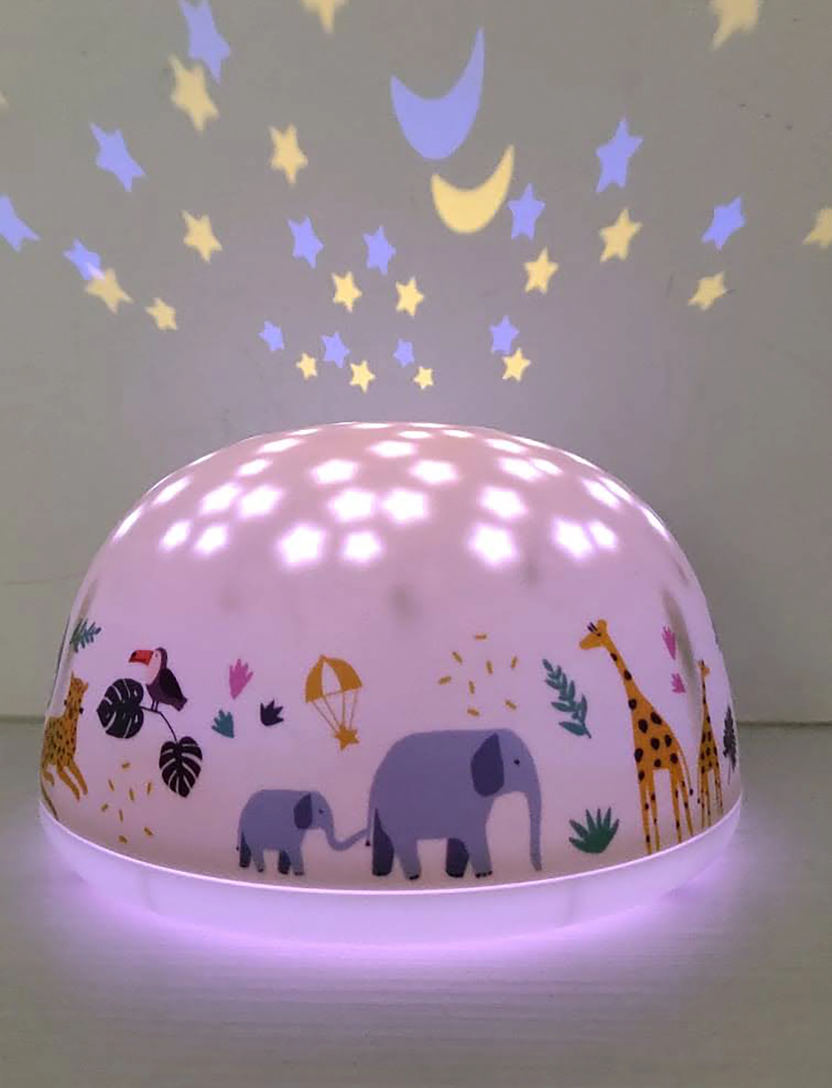 Olala Boutique - Sirius Nightlight with starry sky - Safari - white - 4