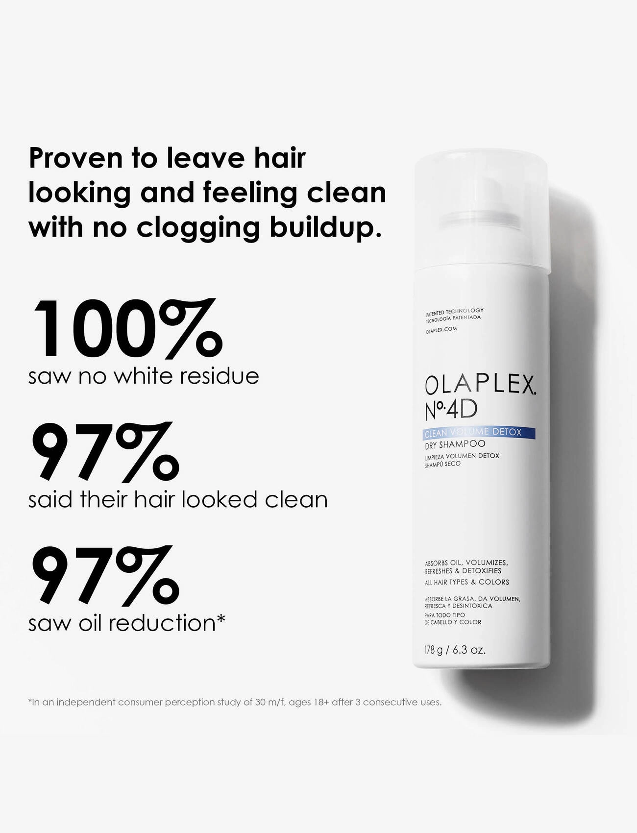 Olaplex - No. 4D Clean Volume Detox Dry Shampoo (50ml) - sommerens hårprodukter - no color - 1
