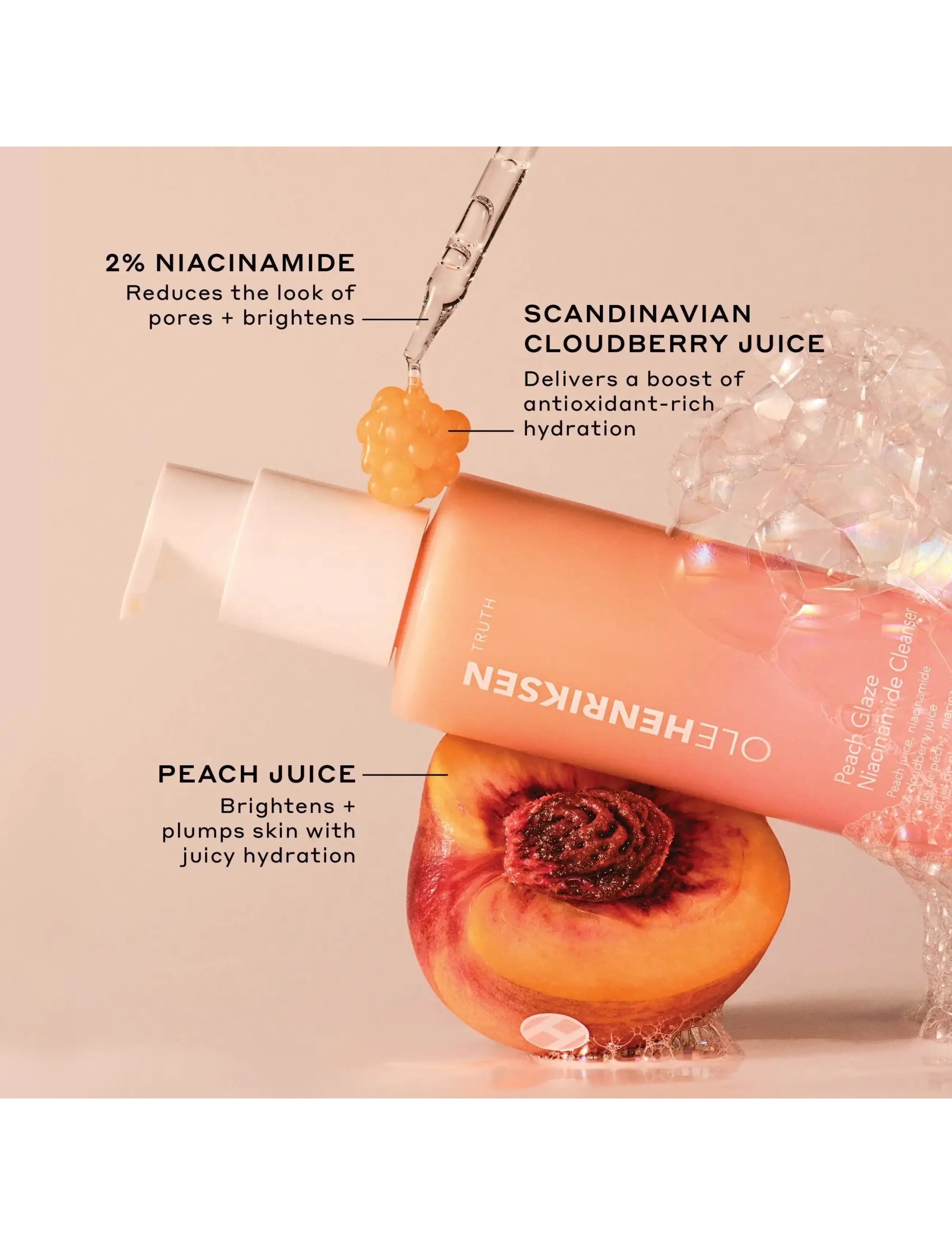 Ole Henriksen - TRUTH Peach cleanser 148 ml - ansigtsrens - clear - 5