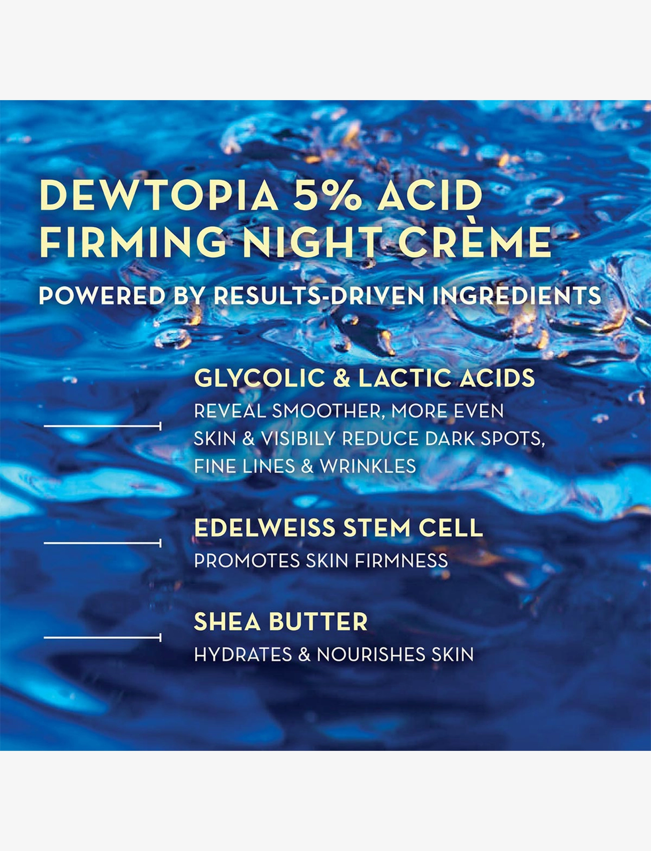 Dewtopia 5% Acid Firming Night Crème Firming Night Cream with AHAs 7