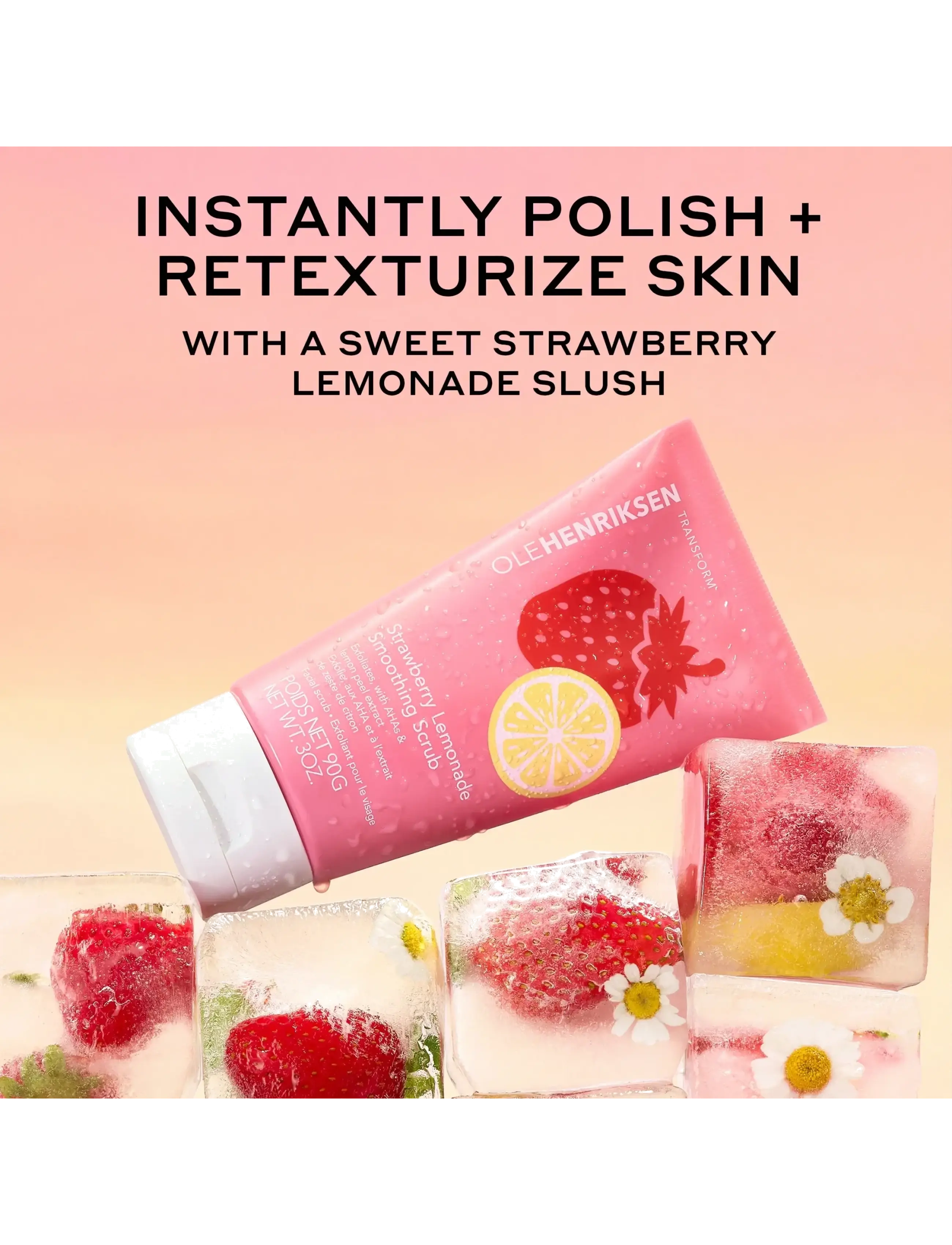 Ole Henriksen - Lemonade Smoothing Scrub - huulten kuorinnat - strawberry - 1