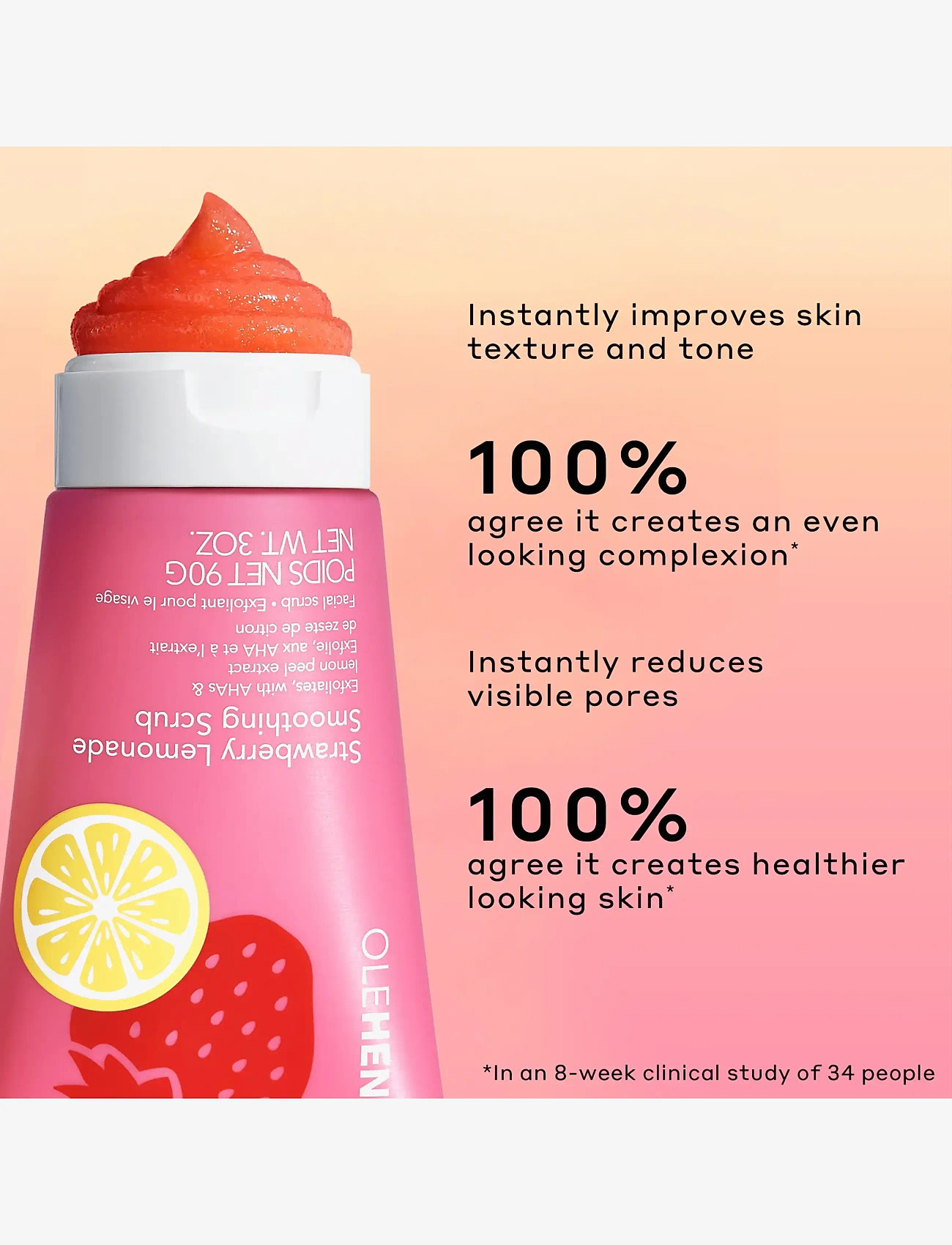 Ole Henriksen - Lemonade Smoothing Scrub - läppskrubb - strawberry - 2