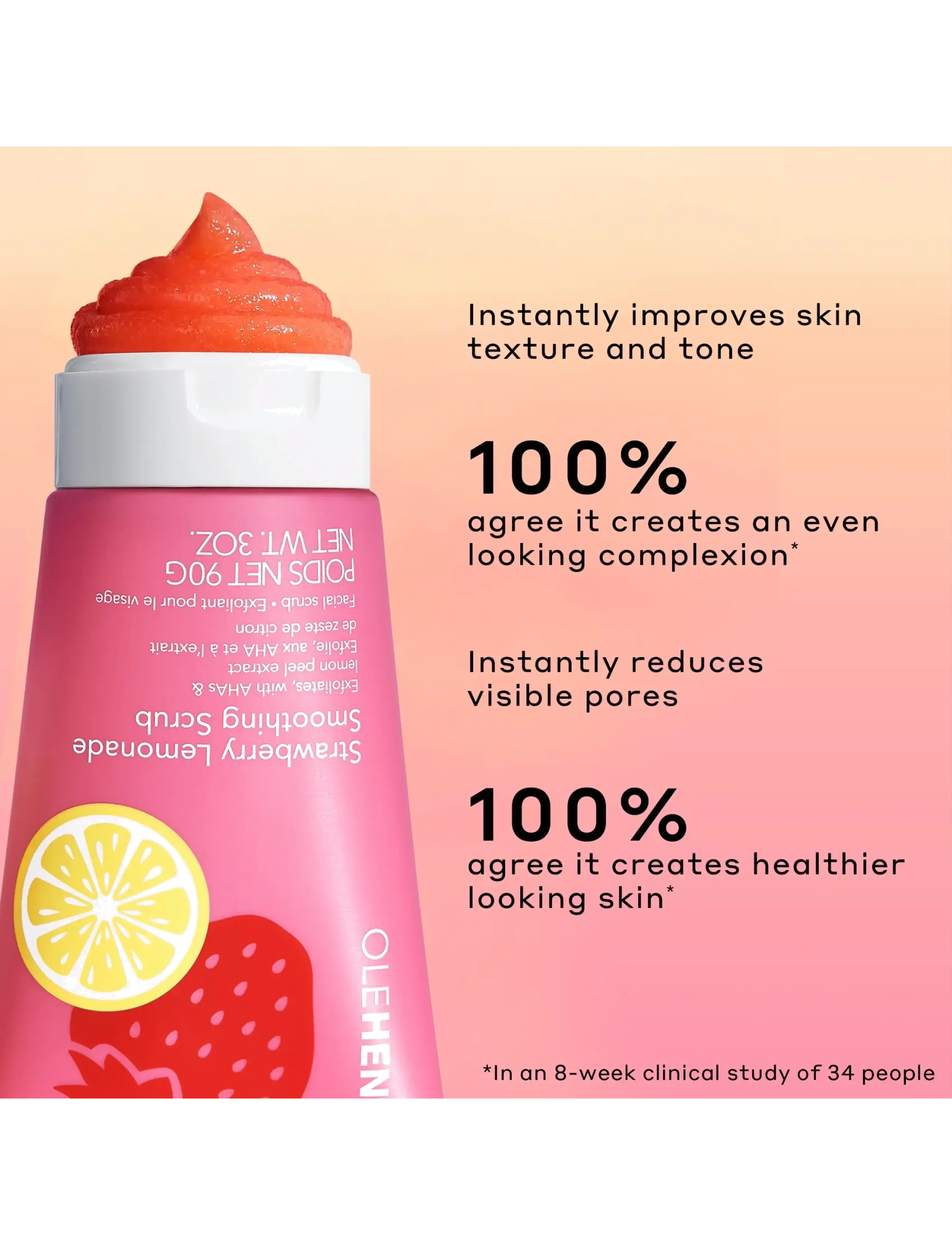 Ole Henriksen - Lemonade Smoothing Scrub - huulten kuorinnat - strawberry - 2