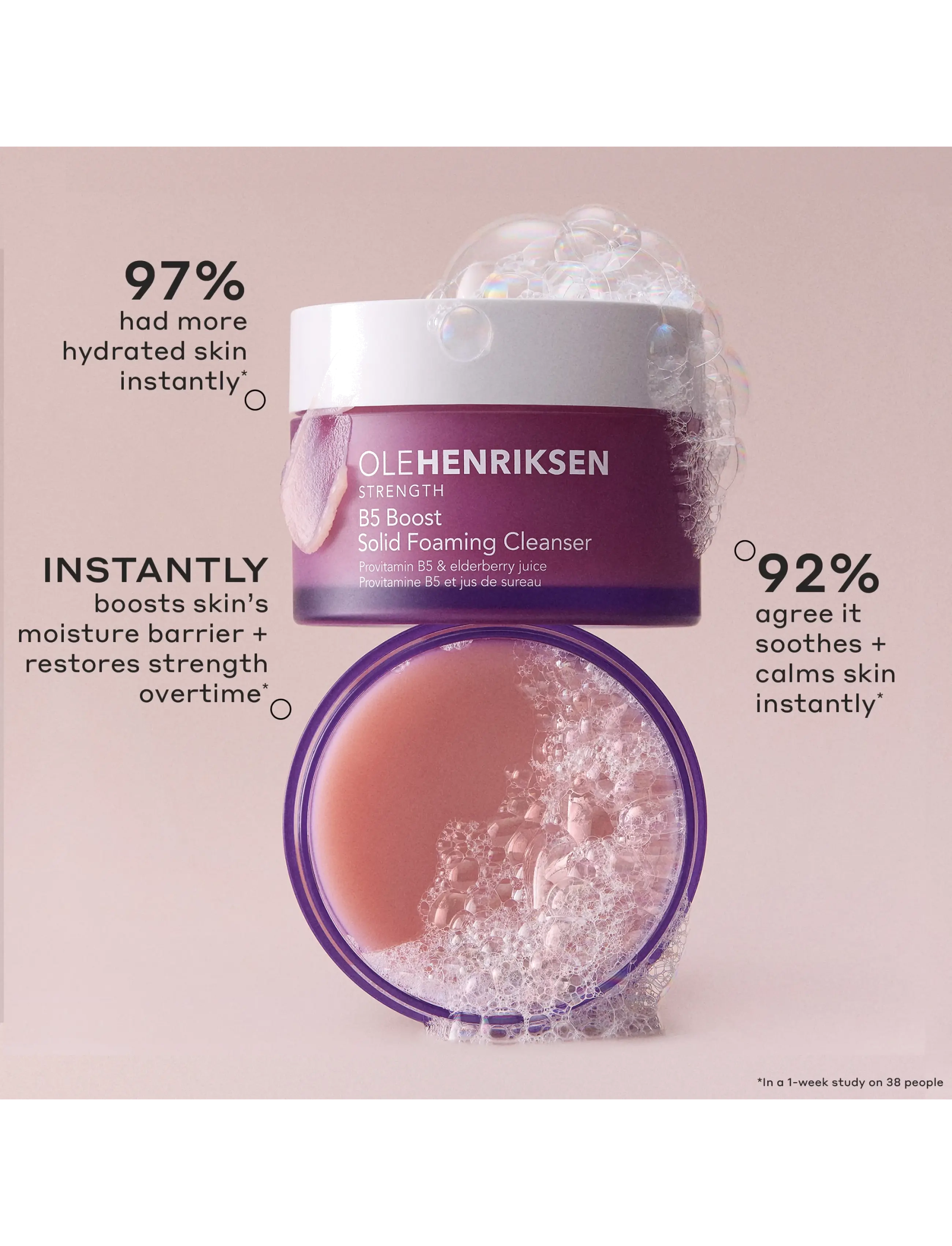 Ole Henriksen - STRENGTH B5 Boost Solid Foaming Cleanser 100 ml - foaming cleanser - no color - 5