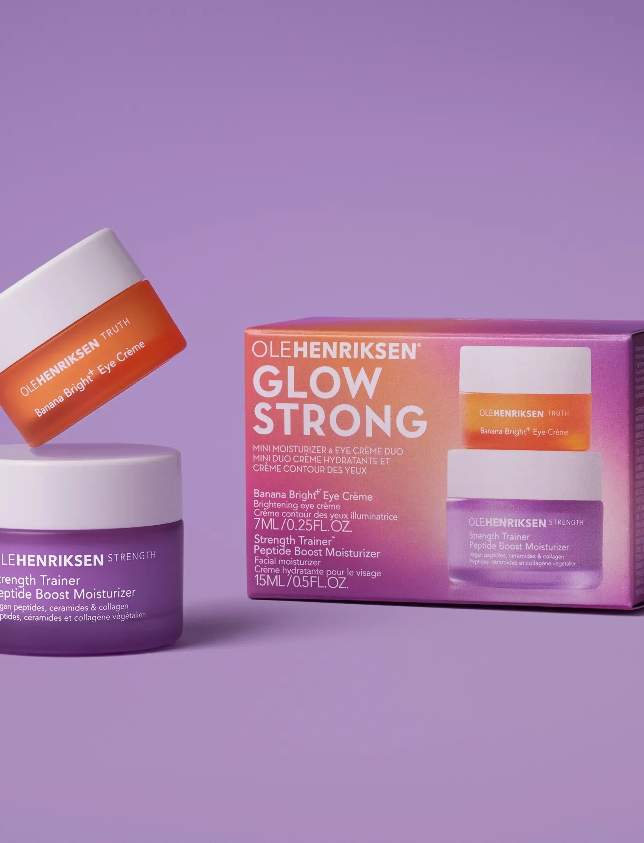 Ole Henriksen - SETS Strength Trainer Moist 15 ml + Banana Brigth Eye creme 7 ml 22.00 ML - til hende - clear - 4