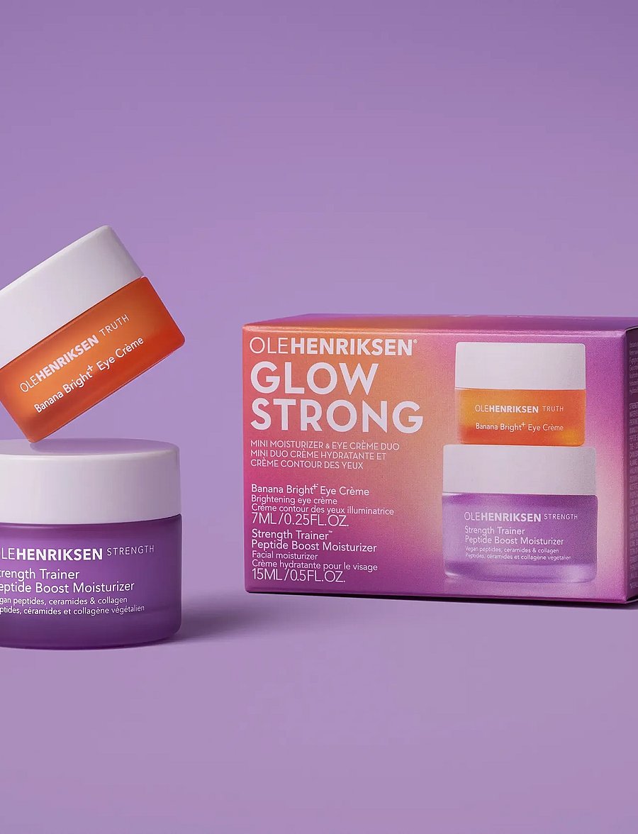 Ole Henriksen - SETS Strength Trainer Moist 15 ml + Banana Brigth Eye creme 7 ml 22.00 ML - til hende - clear - 4
