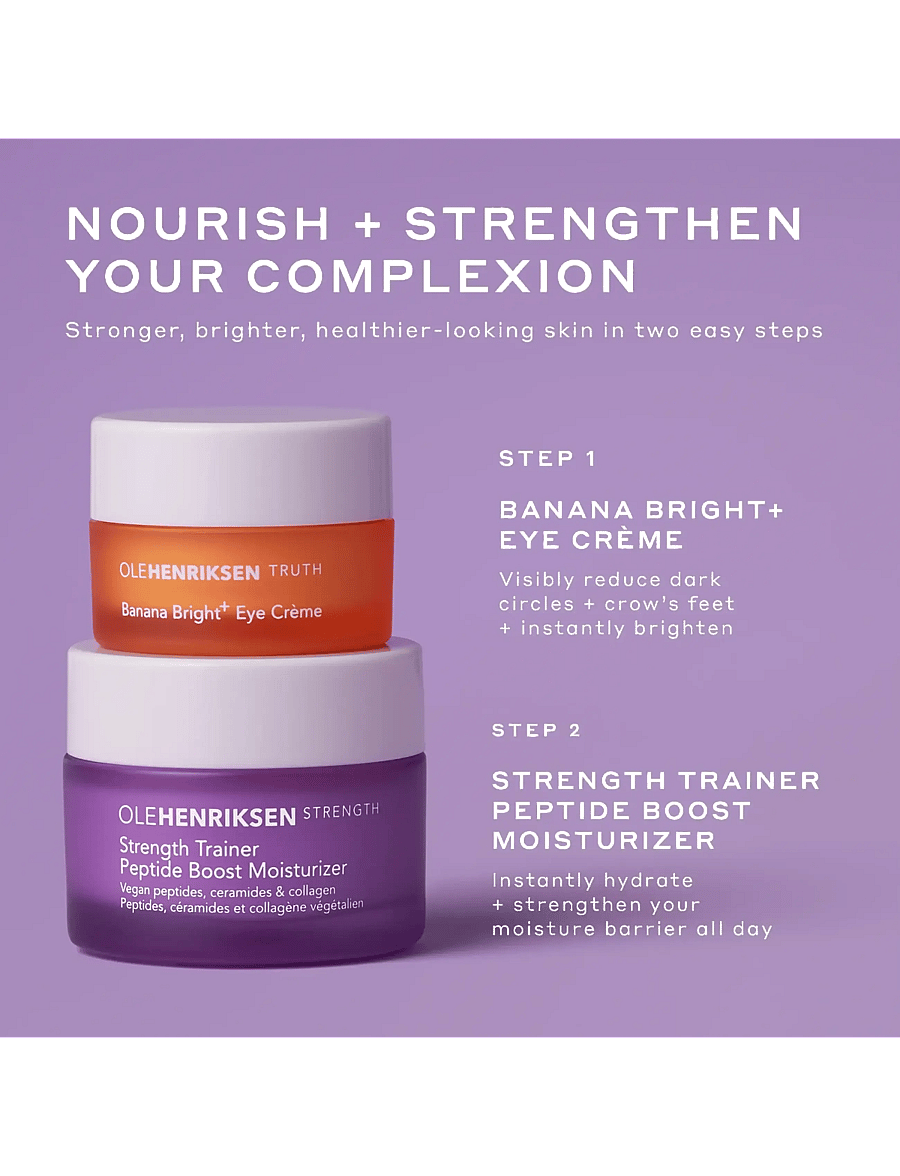 Ole Henriksen - SETS Strength Trainer Moist 15 ml + Banana Brigth Eye creme 7 ml 22.00 ML - til hende - clear - 3