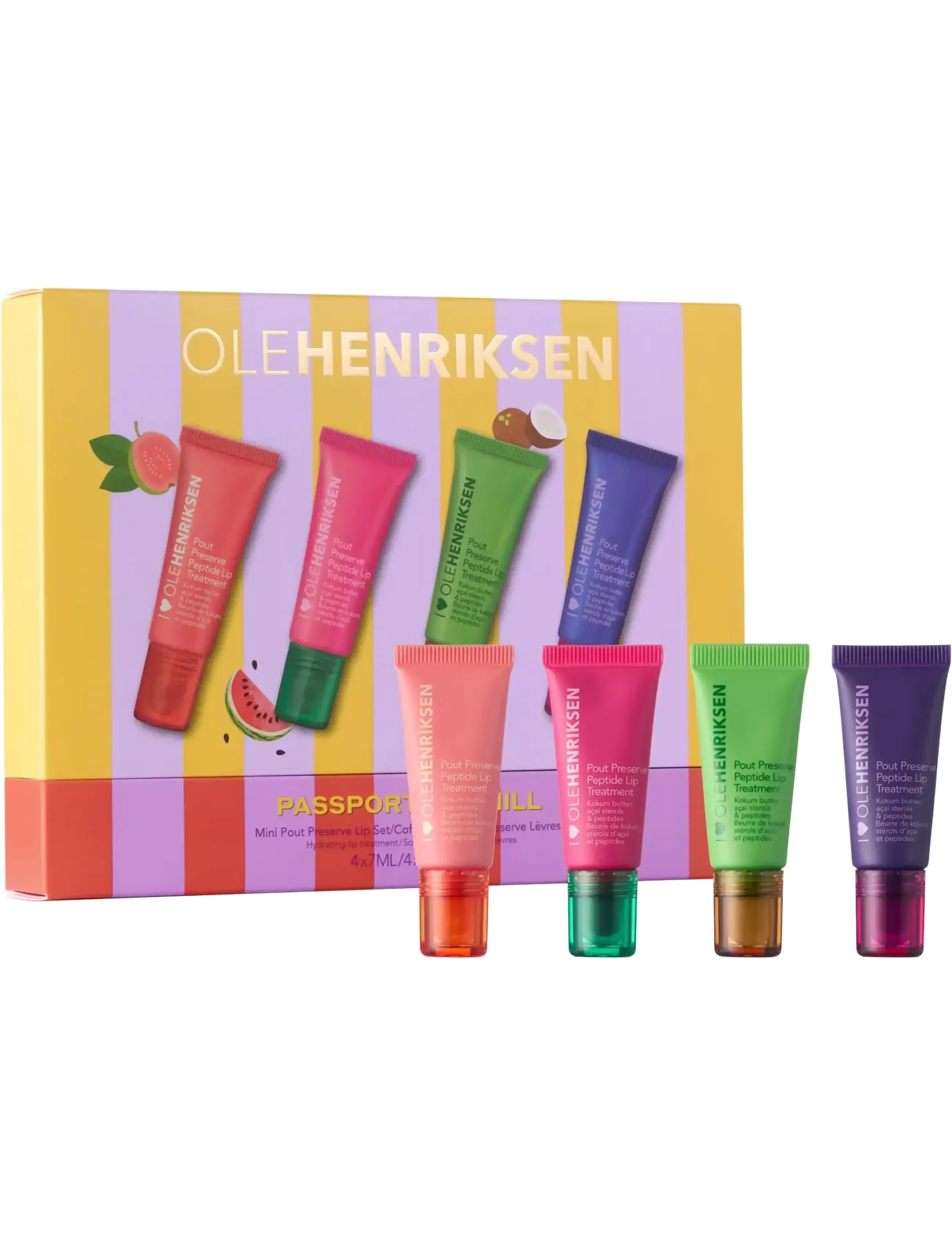 Ole Henriksen Lip Treatment Mini Chiller Pout Preserve Set 4X7ml 28 ml, 28 ml, Nude, Lip Care > Lip Balm, Dame