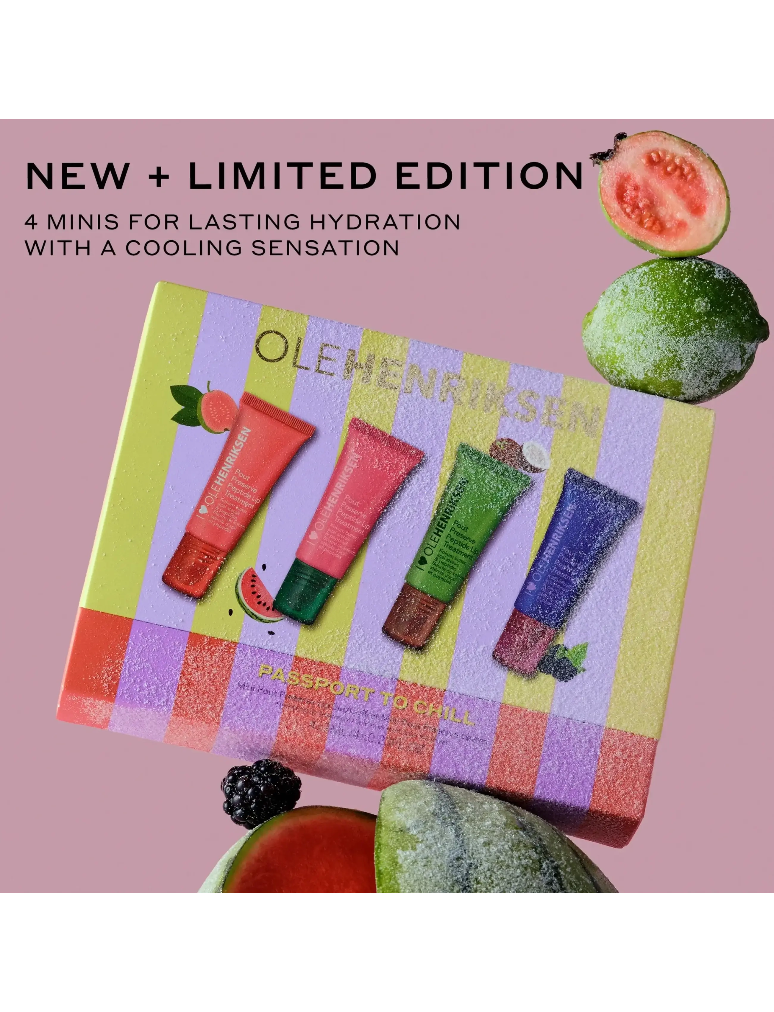 Ole Henriksen - LIP TREATMENT Mini chiller pout preserve set 4x7ml 28 ml - læbepomade - clear - 1