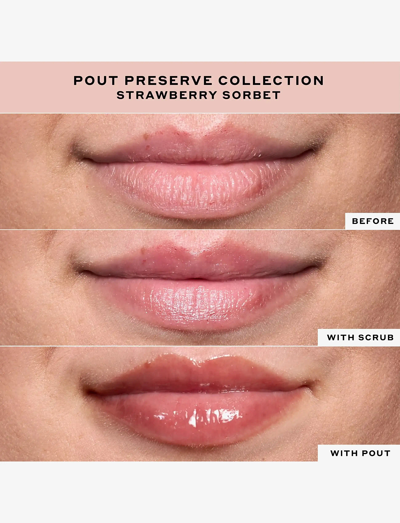 Ole Henriksen - Pout Preserve Sugar Melt Lip Scrub Strawberry Sorbet 4 ml - läppskrubb - clear - 3