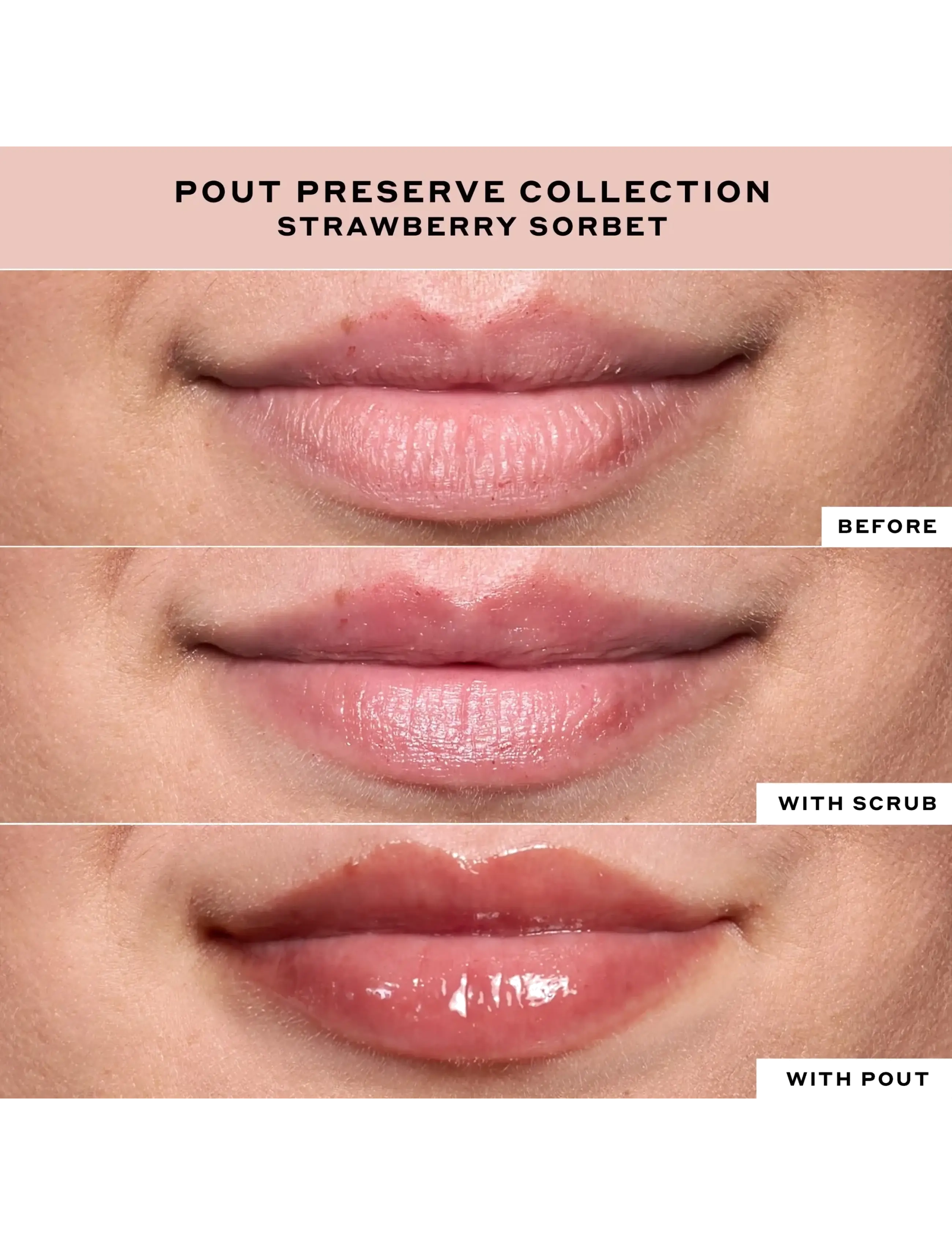 Ole Henriksen - Pout Preserve Sugar Melt Lip Scrub Strawberry Sorbet 4 ml - læbe-scrub - clear - 3
