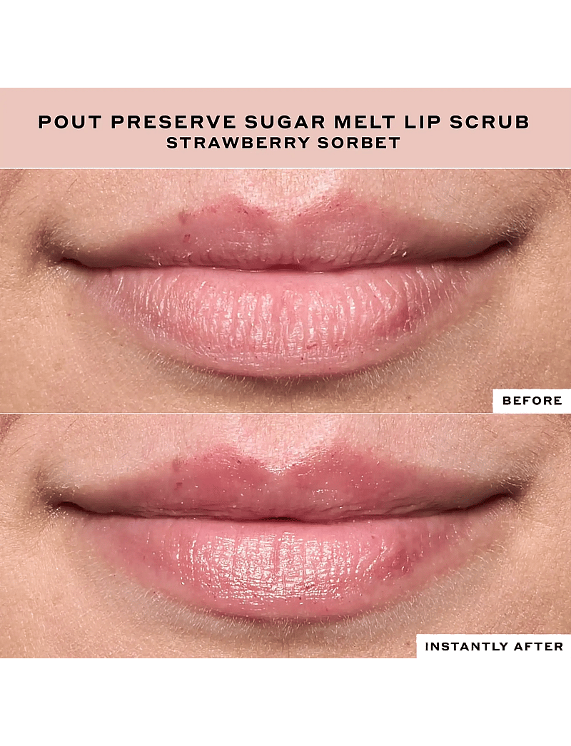 Ole Henriksen - Pout Preserve Sugar Melt Lip Scrub Strawberry Sorbet 4 ml - läppskrubb - clear - 4